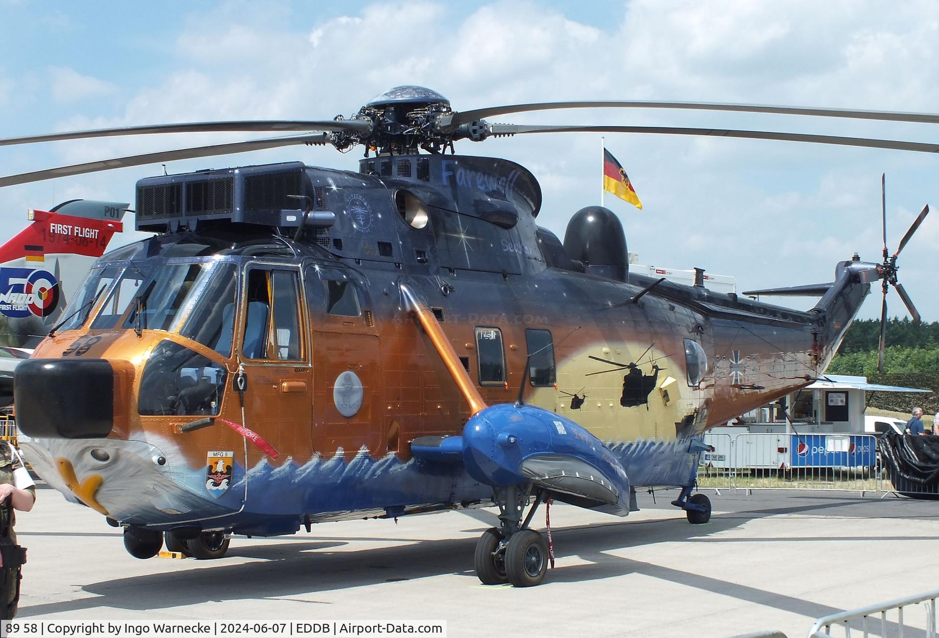 89 58, Westland Sea King Mk.41 C/N WA762/89, Westland Sea King Mk41 in 'Marineflieger Fly-Out' special colours at ILA 2024, Berlin
