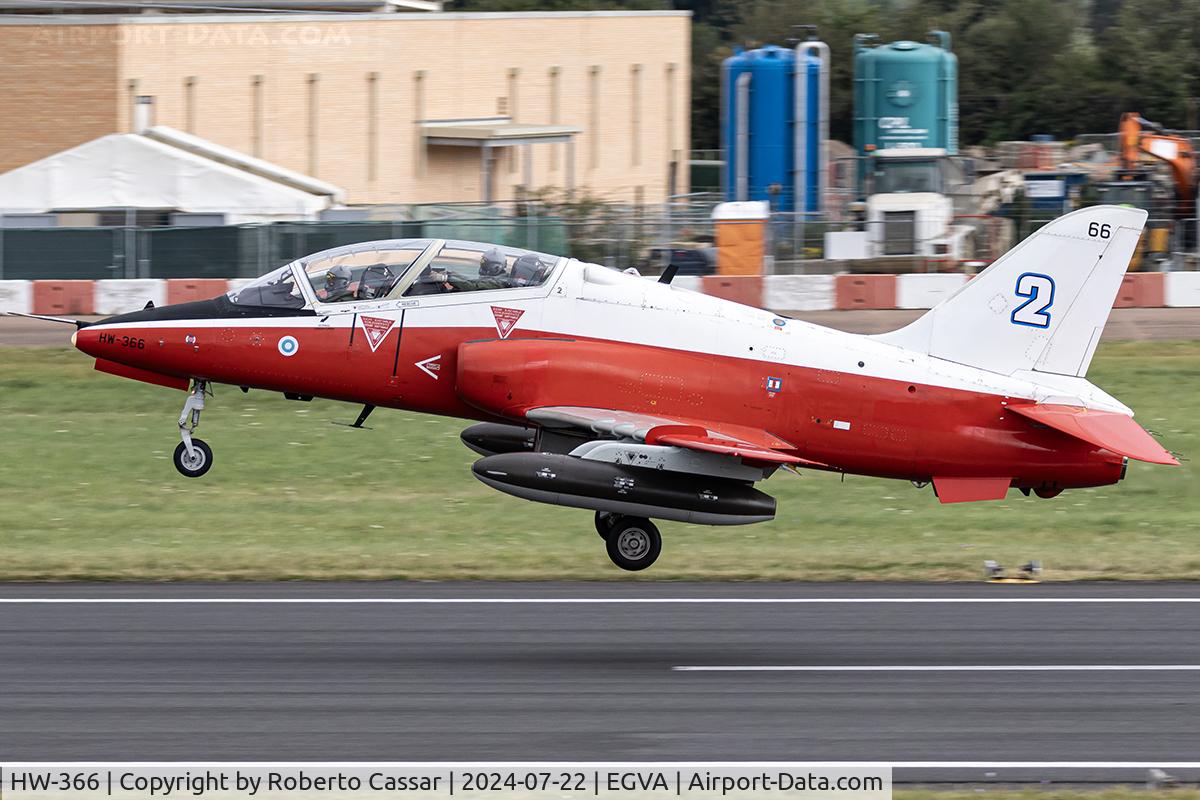 HW-366, British Aerospace Hawk T.66 C/N SW009/344, RIAT 24