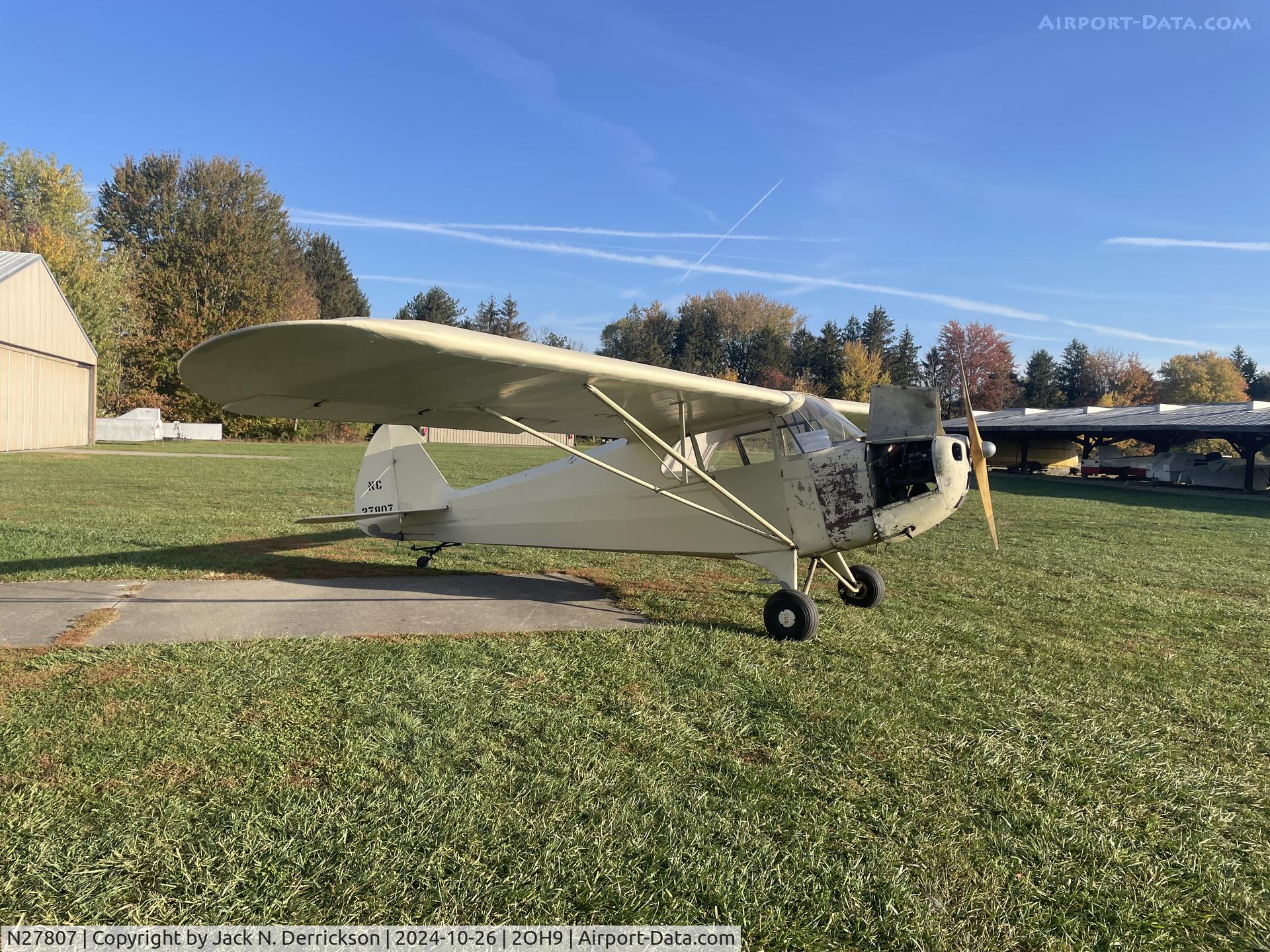 N27807, 1940 Piper J4 C/N 4-1023, Great day for an XC.