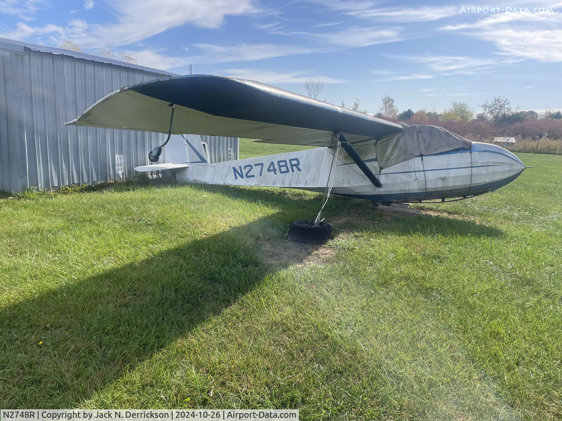N2748R, 1963 Schweizer SGU 2-22E C/N 168, 2-22 at Wes Mar Aerodrome