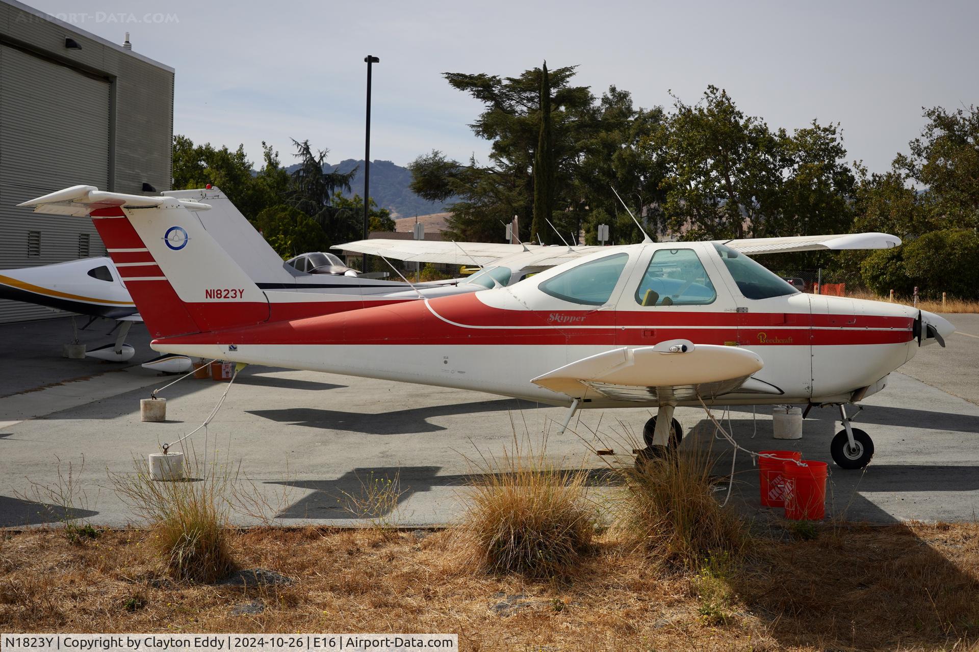 N1823Y, 1981 Beech 77 Skipper C/N WA-290, San Martin airport in California 2024.
