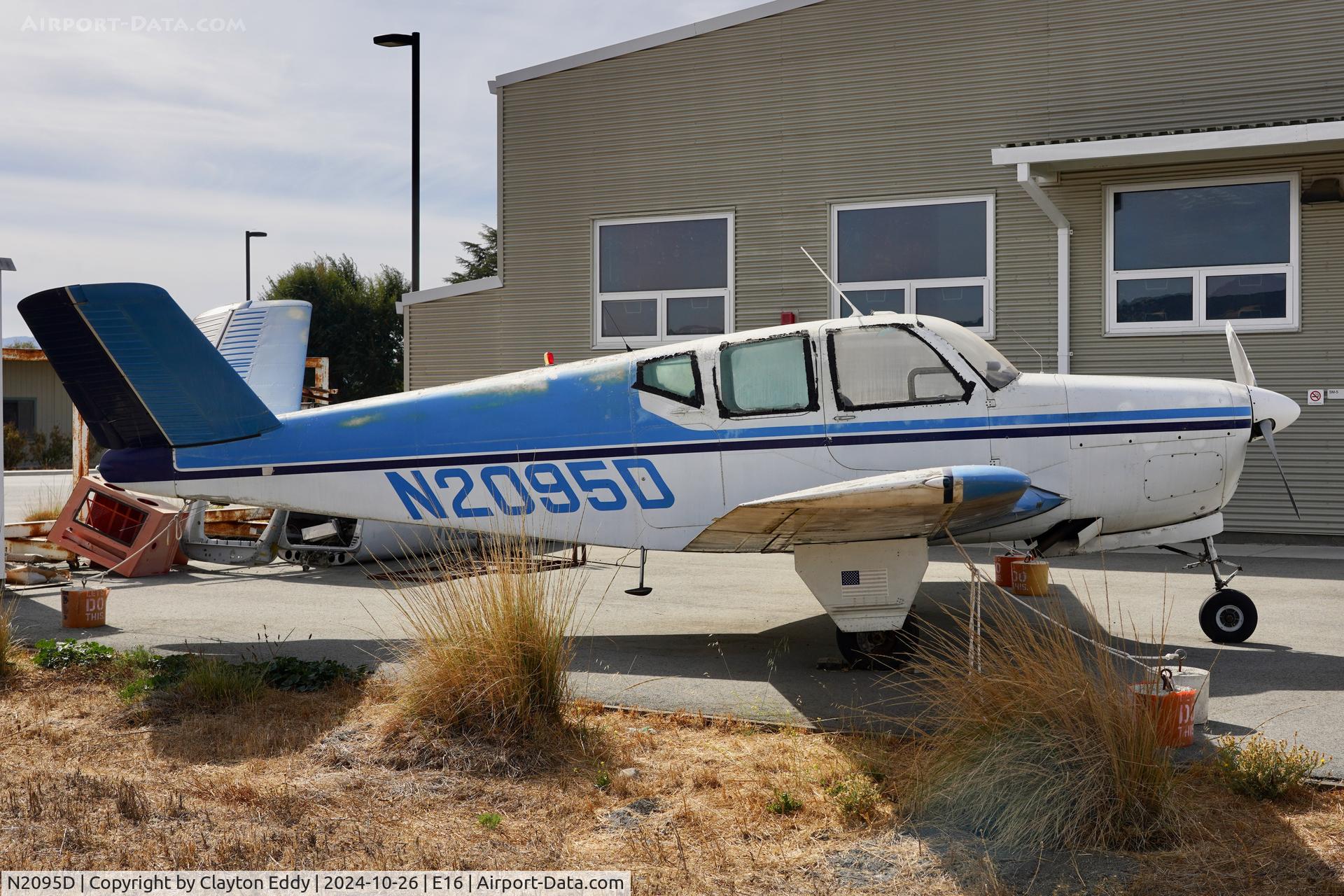 N2095D, 1953 Beech D35 C/N D-3440, San Martin airport in California 2024.