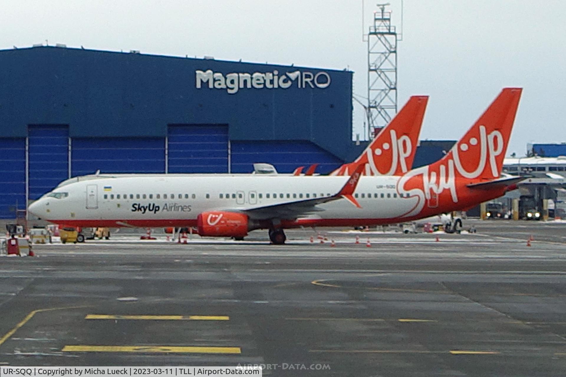 UR-SQQ, 2006 Boeing 737-8Q8 C/N 29368, Parked at TLL during the conflict