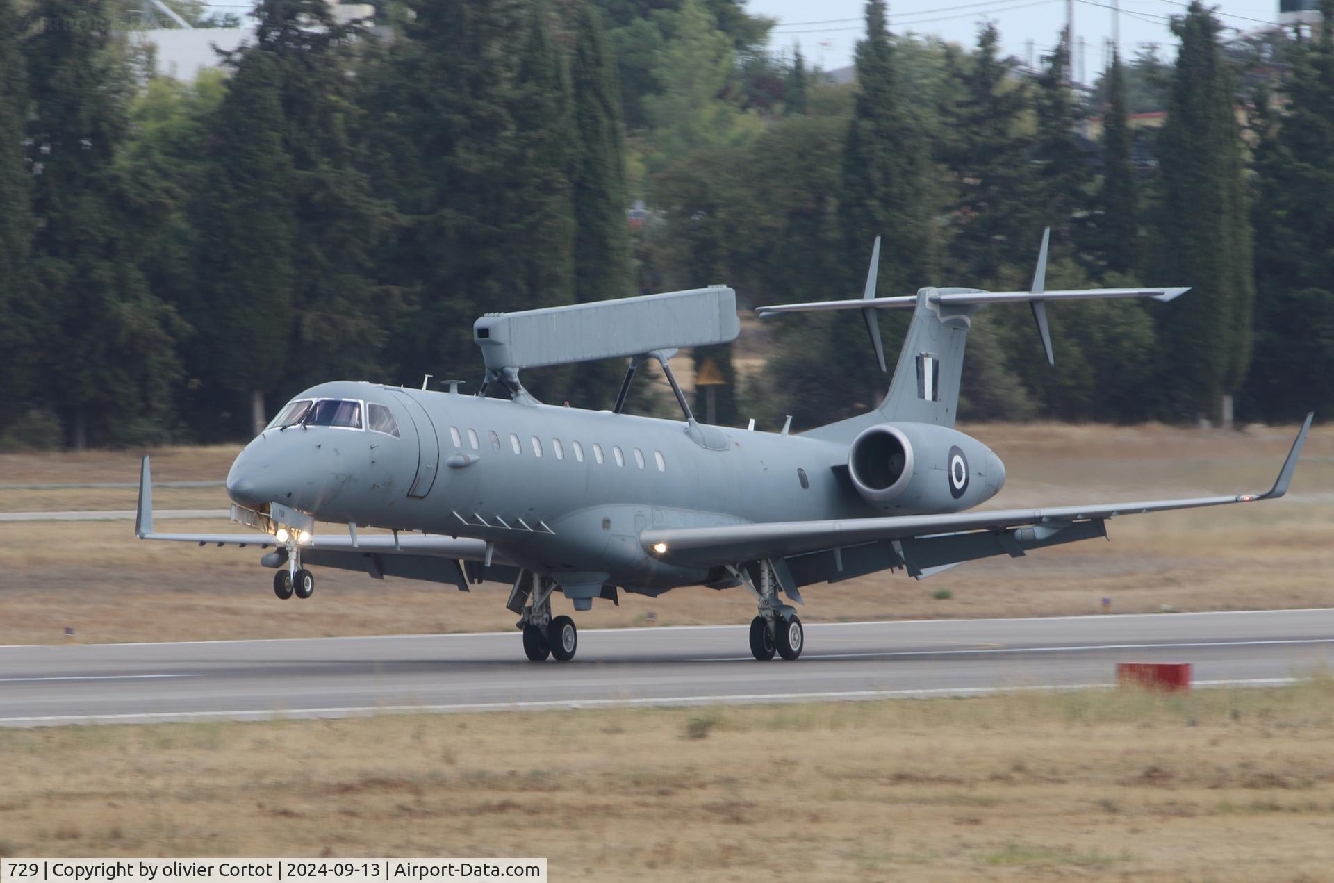 729, Embraer EMB-145H AEW&C C/N 145729, Landing at Tanagra AB, Athens flying week 2024