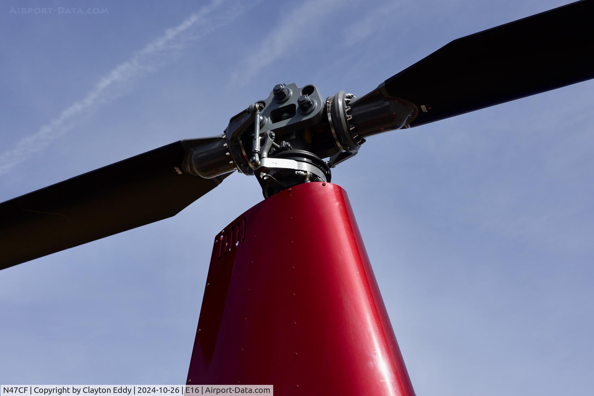 N47CF, 2007 Robinson R44 II C/N 11631, San Martin airport in California 2024.