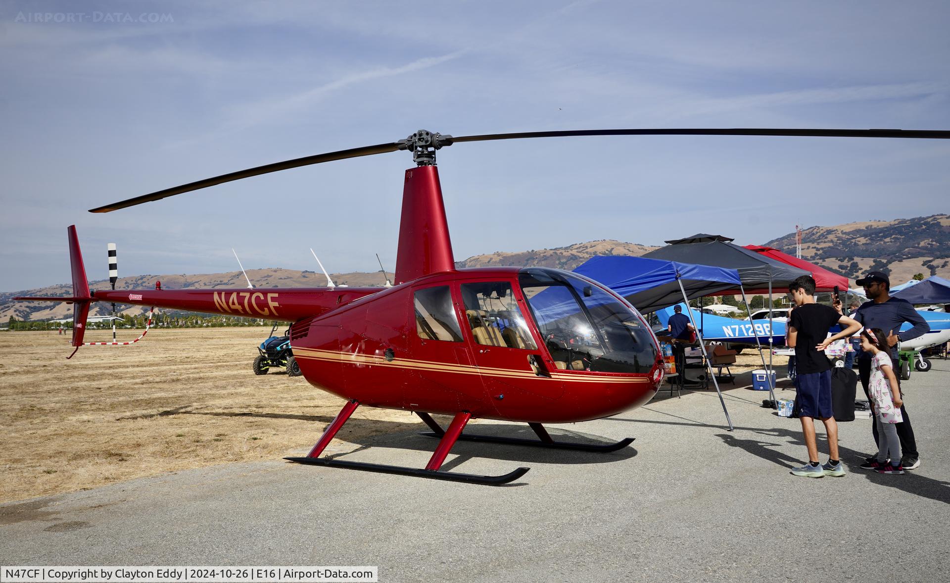 N47CF, 2007 Robinson R44 II C/N 11631, San Martin airport in California 2024.