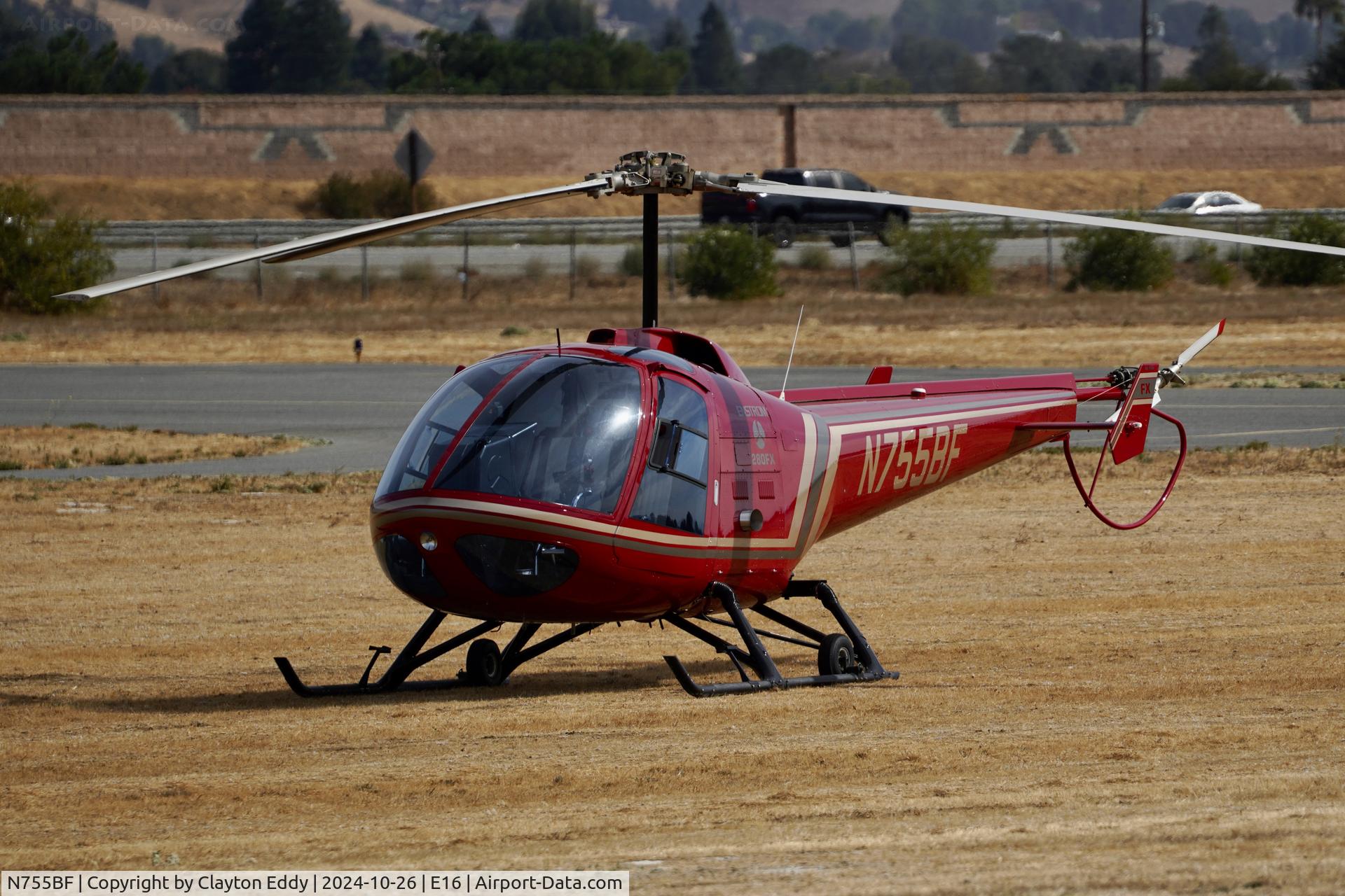 N755BF, 2005 Enstrom 280FX Shark C/N 2106, San Martin airport in California 2024.