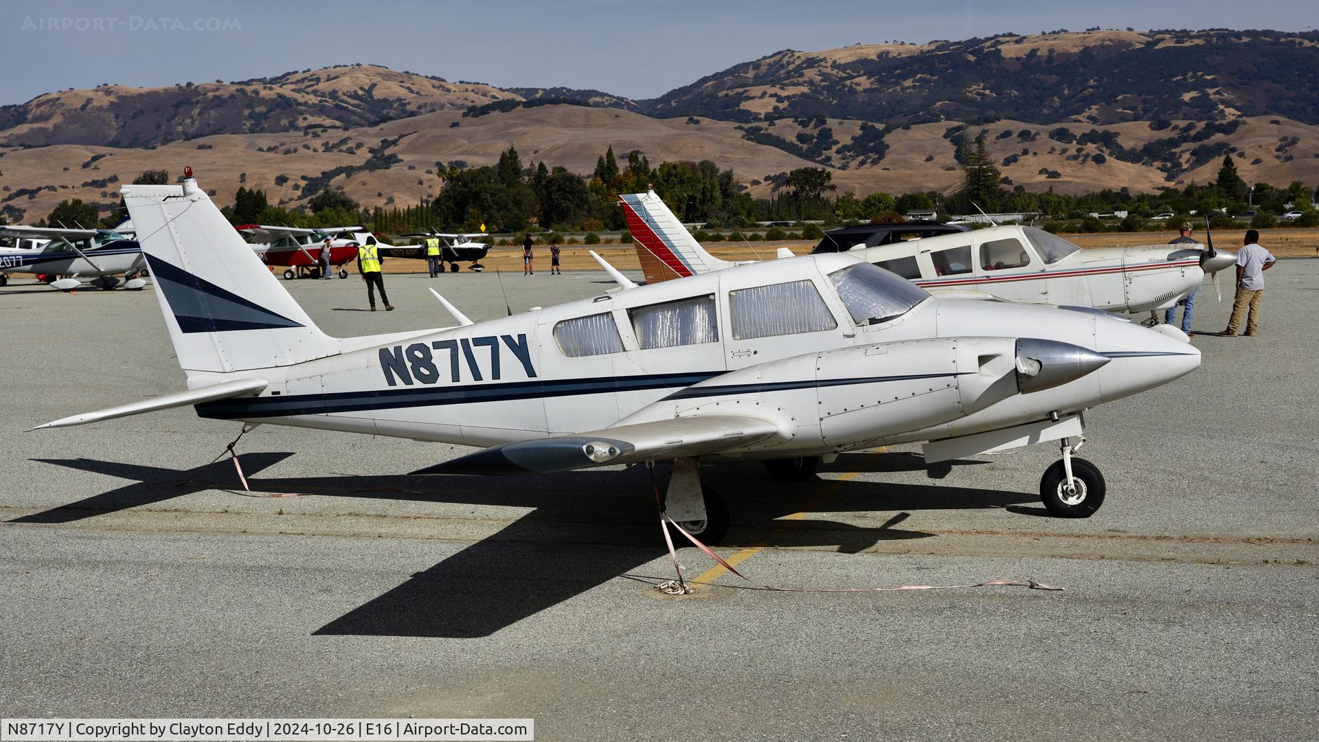 N8717Y, 1969 Piper PA-30 Twin Comanche C/N 30-1868, San Martin airport in California 2024.