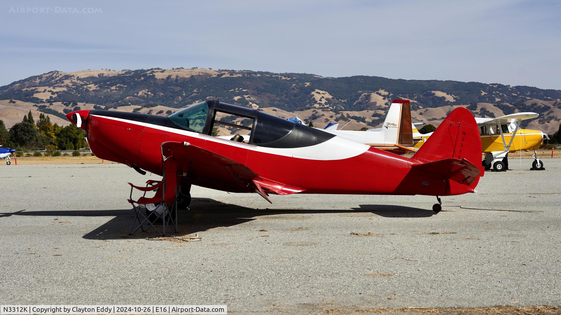 N3312K, 1946 Globe GC-1B Swift C/N 1305, San Martin airport in California 2024.