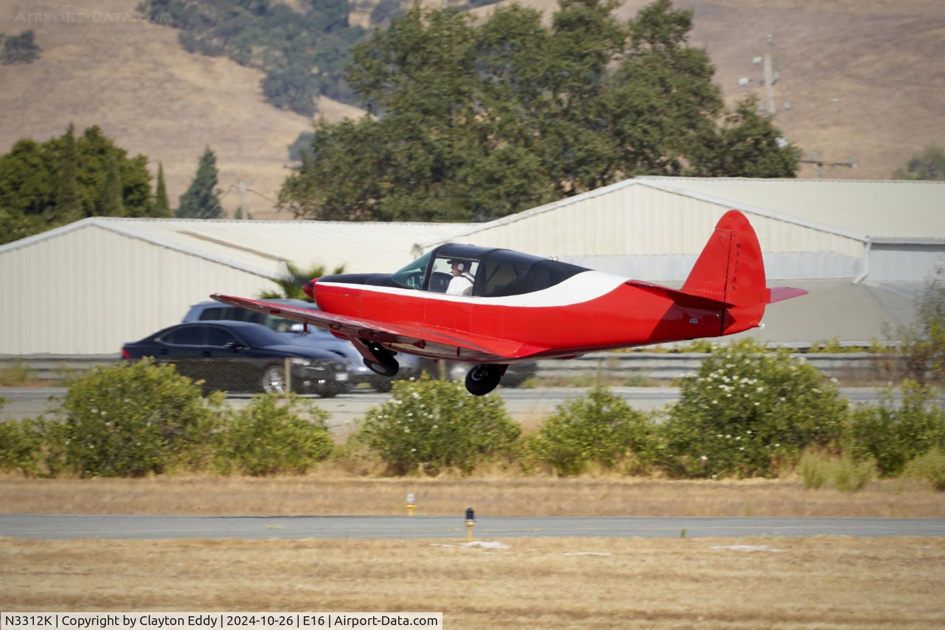 N3312K, 1946 Globe GC-1B Swift C/N 1305, San Martin airport in California 2024.