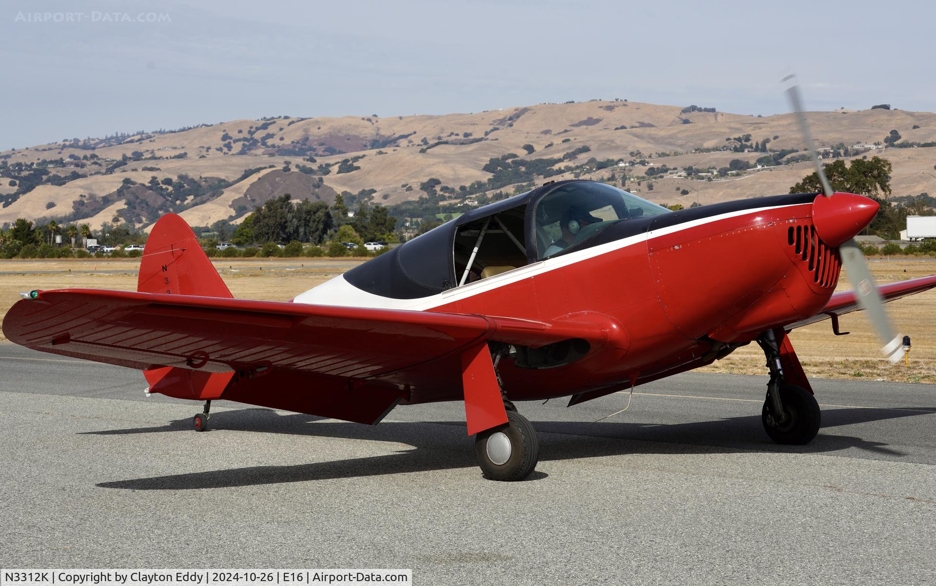 N3312K, 1946 Globe GC-1B Swift C/N 1305, San Martin airport in California 2024.