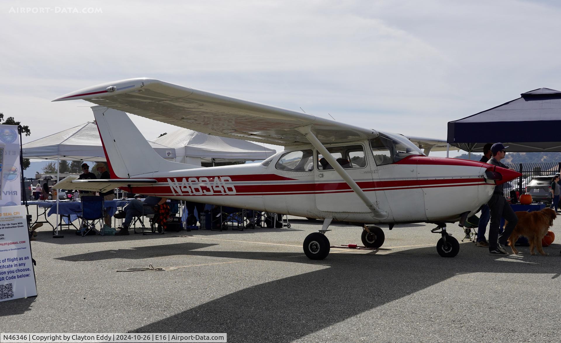 N46346, 1968 Cessna 172K Skyhawk C/N 17257200, San Martin airport in California 2024.
