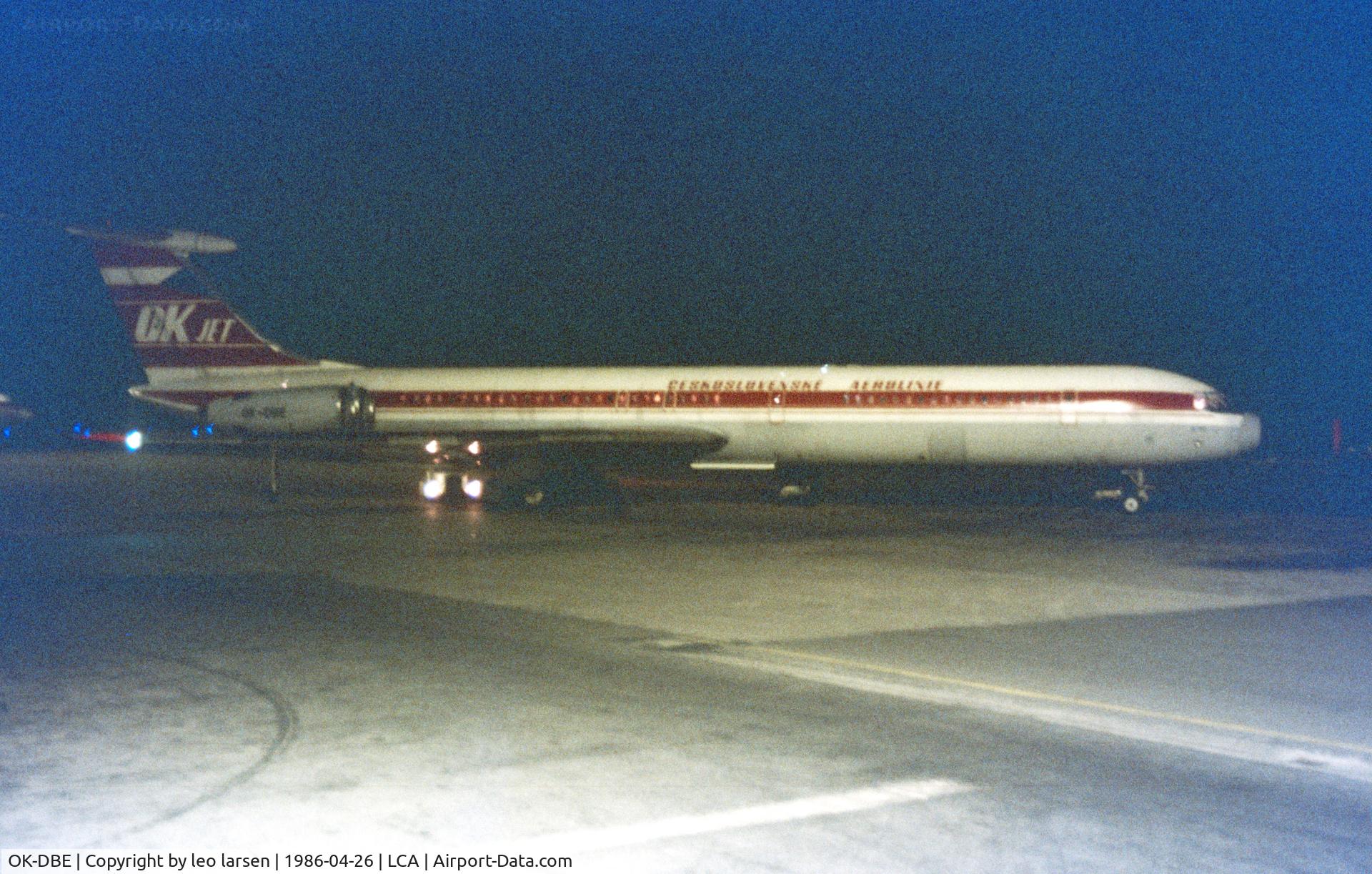 OK-DBE, 1973 Ilyushin Il-62 C/N 31501, Larnaca 26.4.1986