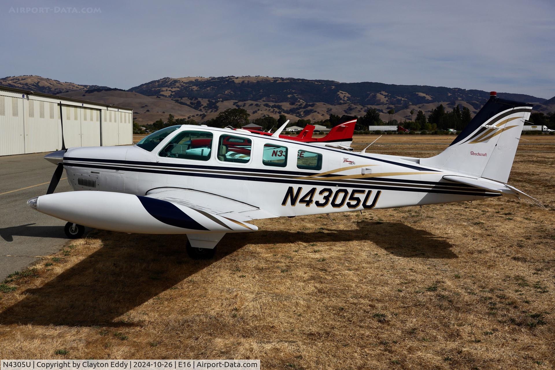 N4305U, 2000 Raytheon Aircraft Company A36 Bonanza C/N E-3305, San Martin airport in California 2024.