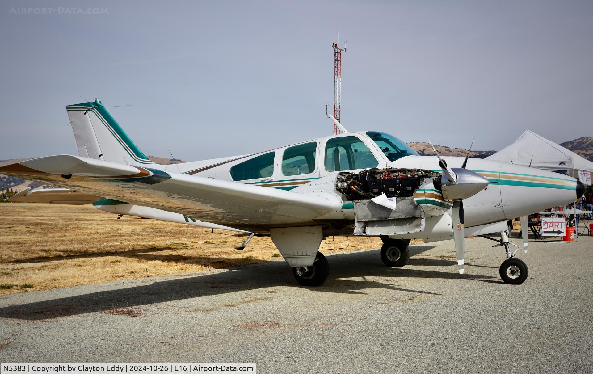 N5383, 1964 Beech 95-B55 (T42A) Baron C/N TC-755, San Martin airport in California 2024.
