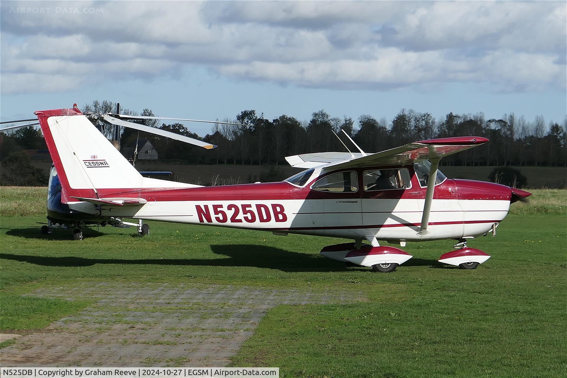 N525DB, Reims F172H Skyhawk C/N 0484, Just landed at Beccles.