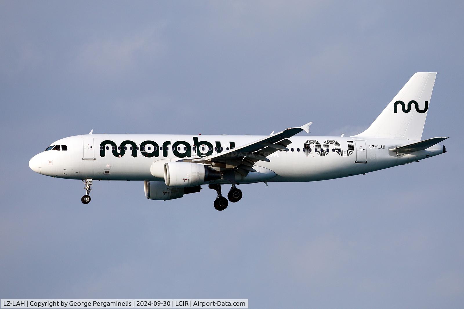 LZ-LAH, 2005 Airbus A320-214 C/N 2540, Short final for runway 27.