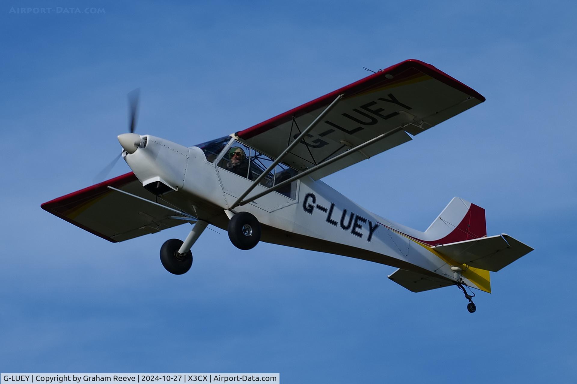 G-LUEY, 2010 Rans S-7S Courier C/N LAA 218-14772, Departing from Northrepps.