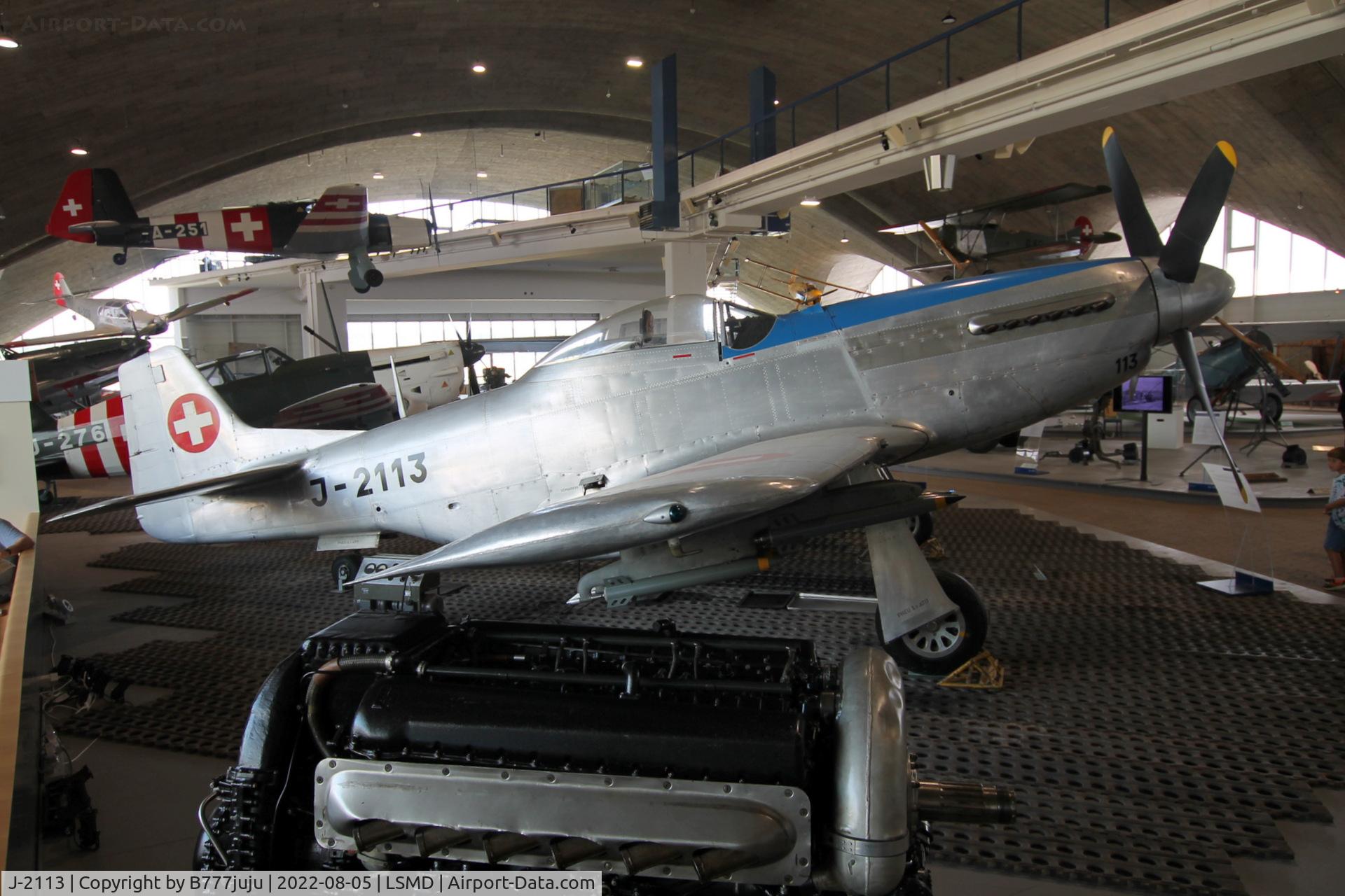 J-2113, 1944 North American P-51D Mustang C/N 122-39808, at Air Force Center Dübendorf