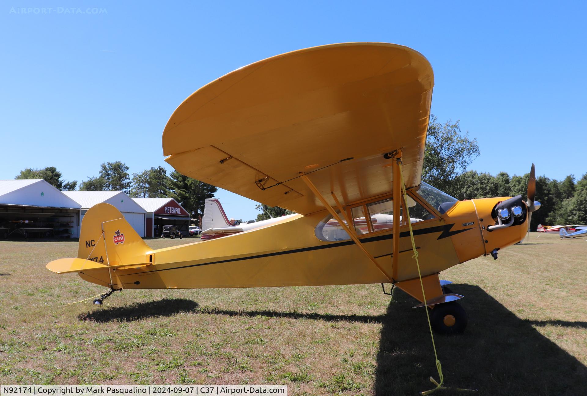 N92174, 1946 Piper J3C-65 Cub C/N 16615, Piper J3C-65