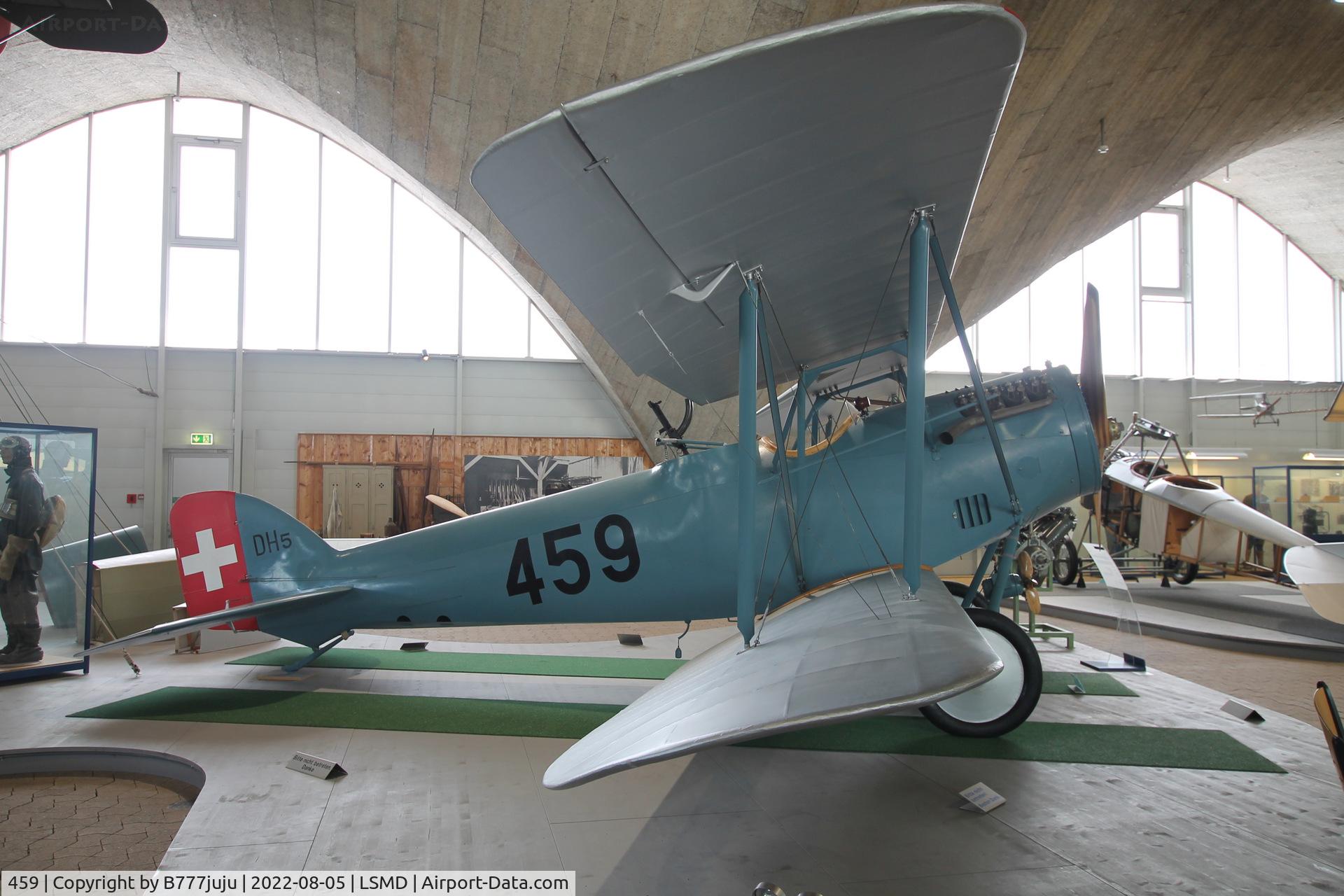 459, EKW Thun Haefeli DH-5 Replica C/N Not found 459, at Air Force Center Dübendorf