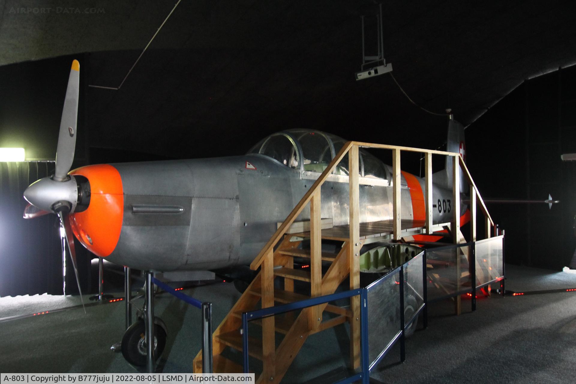 A-803, Pilatus P3-03 C/N 320, at Air Force Center Dübendorf