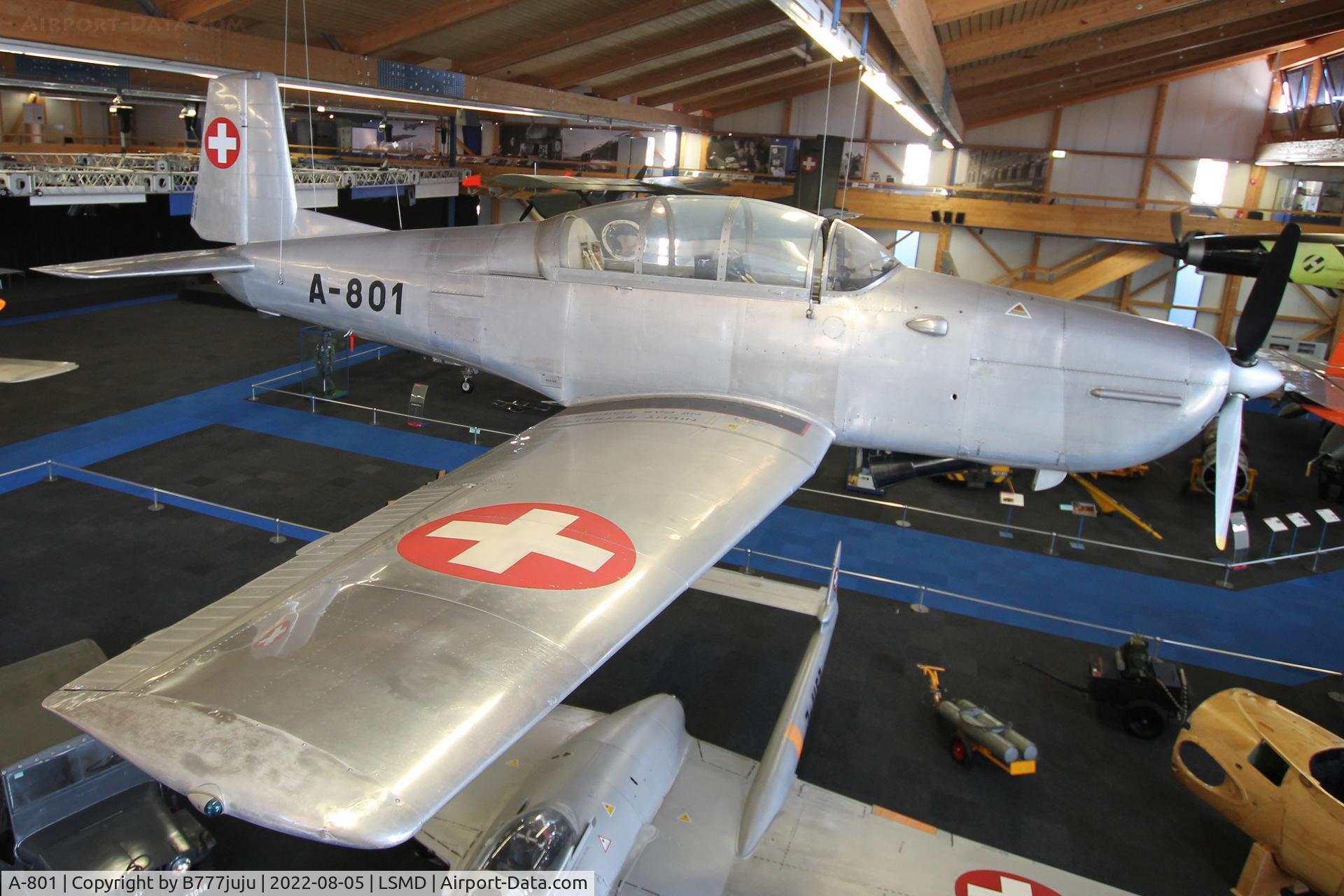 A-801, 1954 Pilatus P3-02 C/N 318-1, at Air Force Center Dübendorf