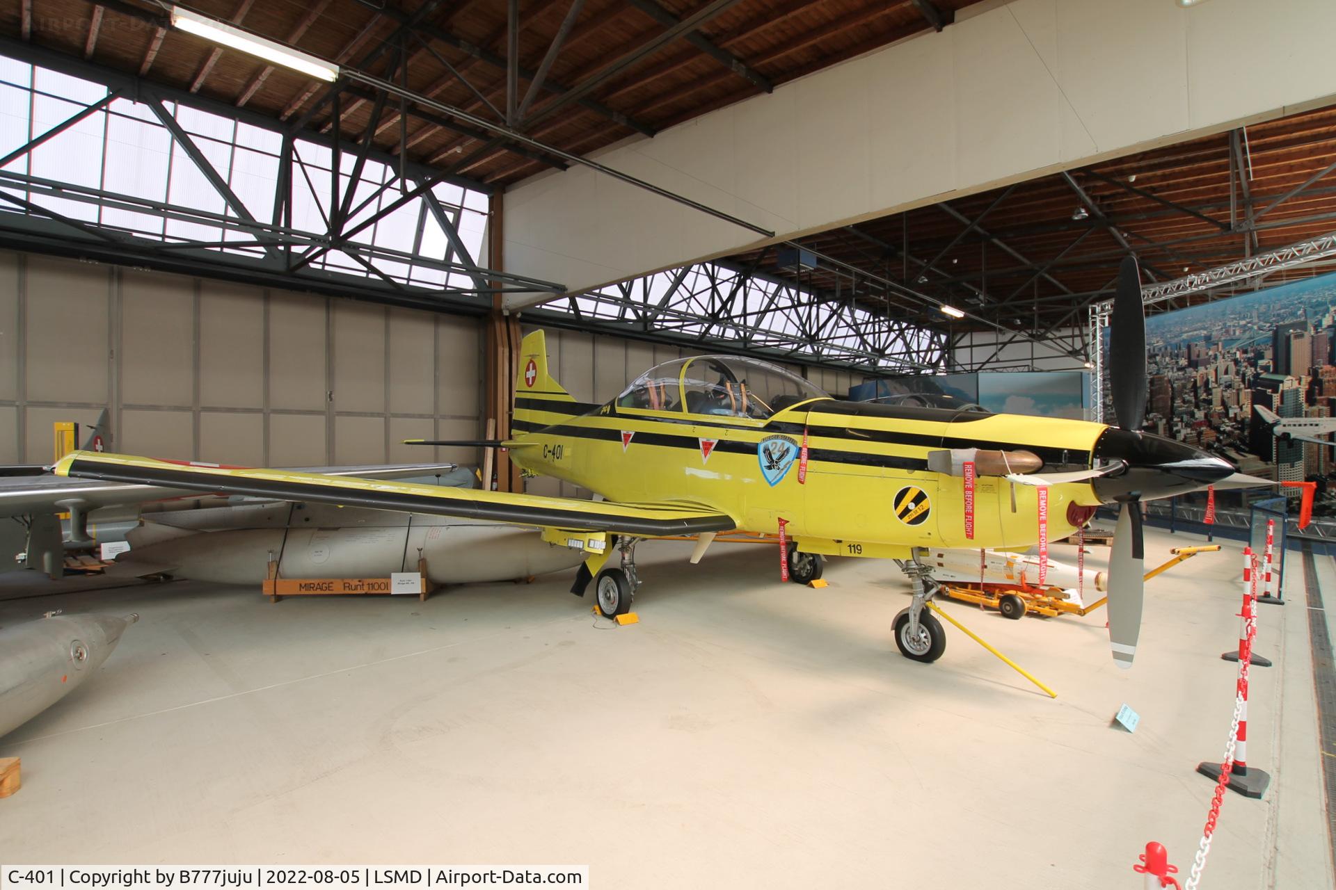C-401, 1988 Pilatus PC-9 C/N 119, at Air Force Center Dübendorf