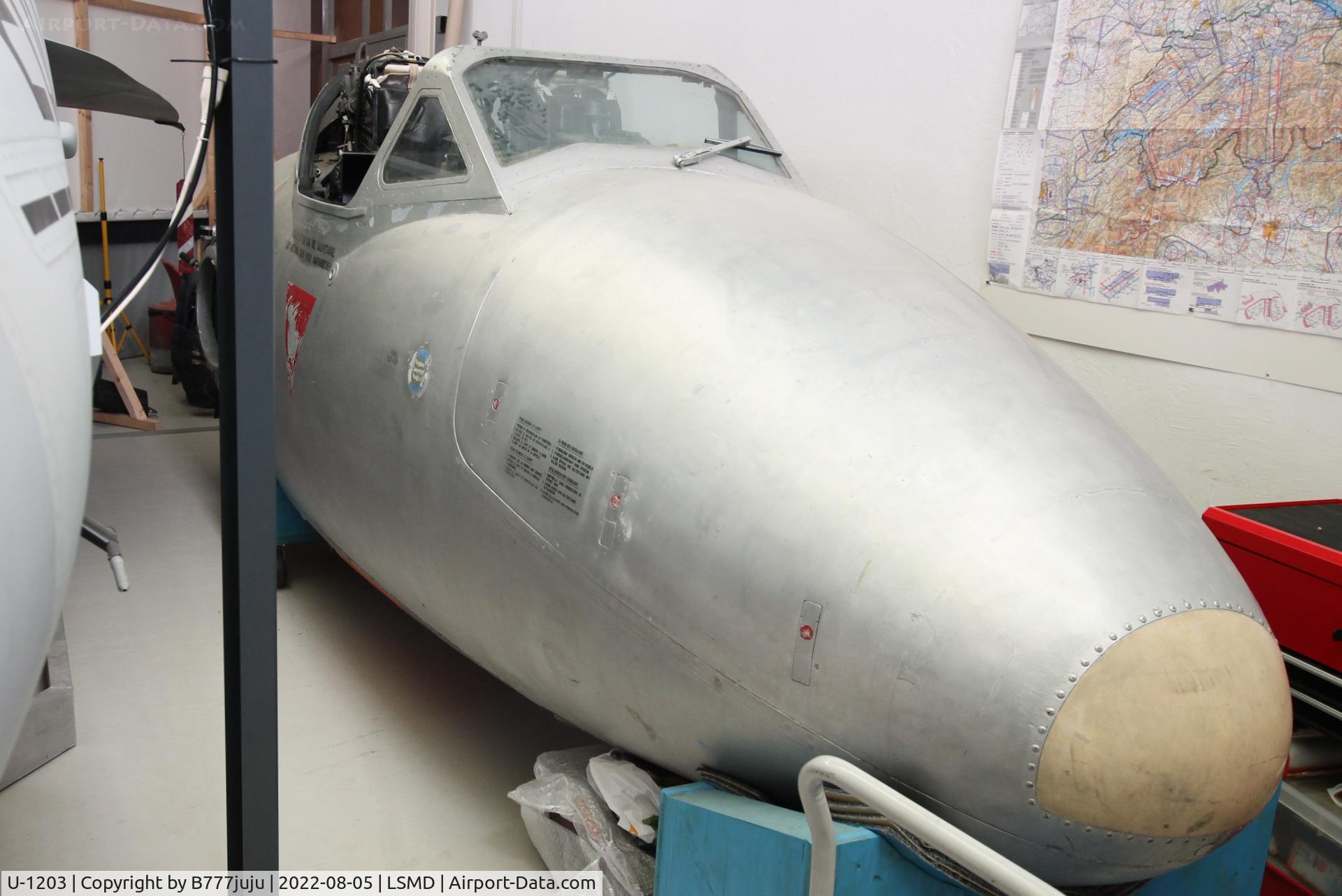U-1203, 1959 De Havilland (F+W Emmen) Vampire T55 (DH-115) C/N 863, at Air Force Center Dübendorf