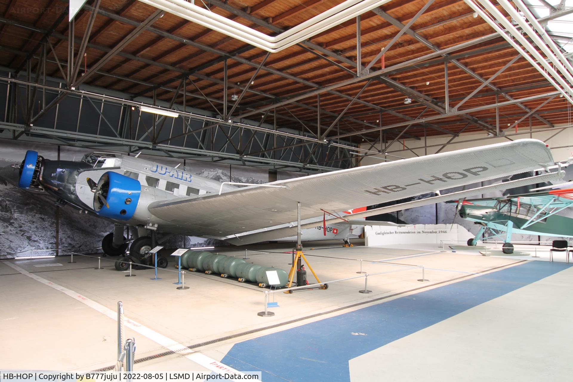 HB-HOP, 1939 Junkers Ju-52/3m g4e C/N 6610, at Air Force Center Dübendorf