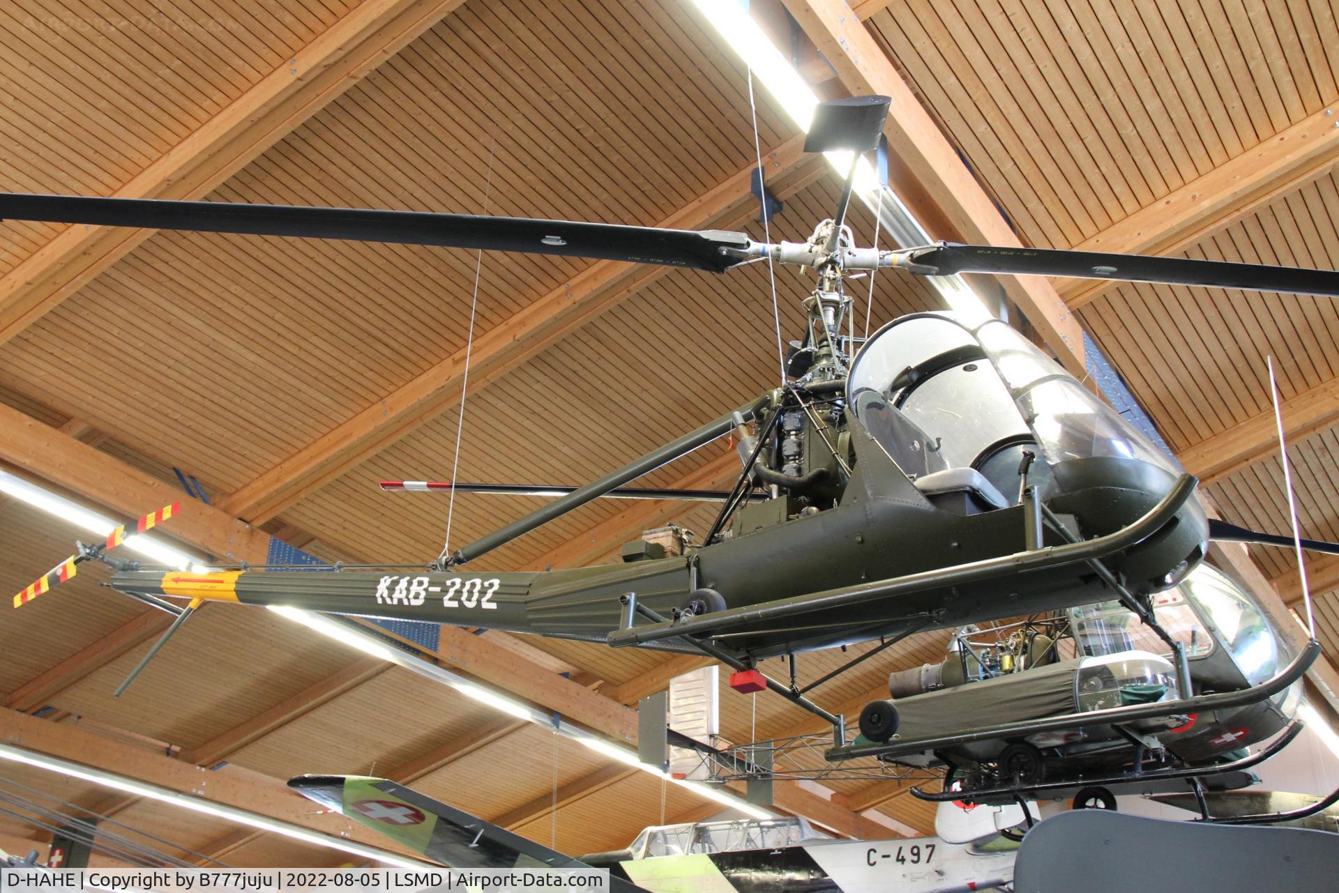 D-HAHE, Hiller UH-12B Raven C/N 607, at Air Force Center Dübendorf