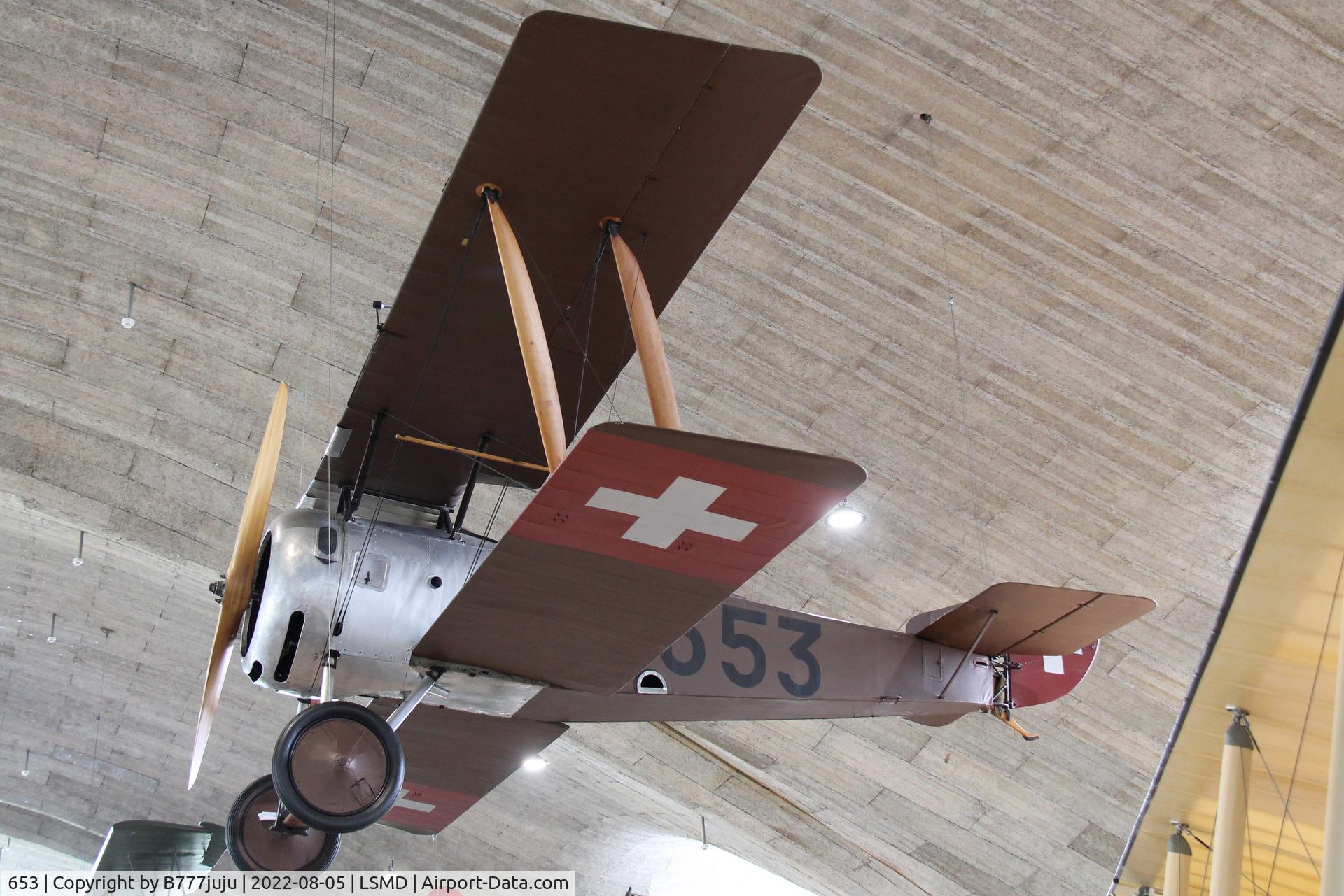 653, Hanriot HD-1 C/N Not found 653, at Air Force Center Dübendorf