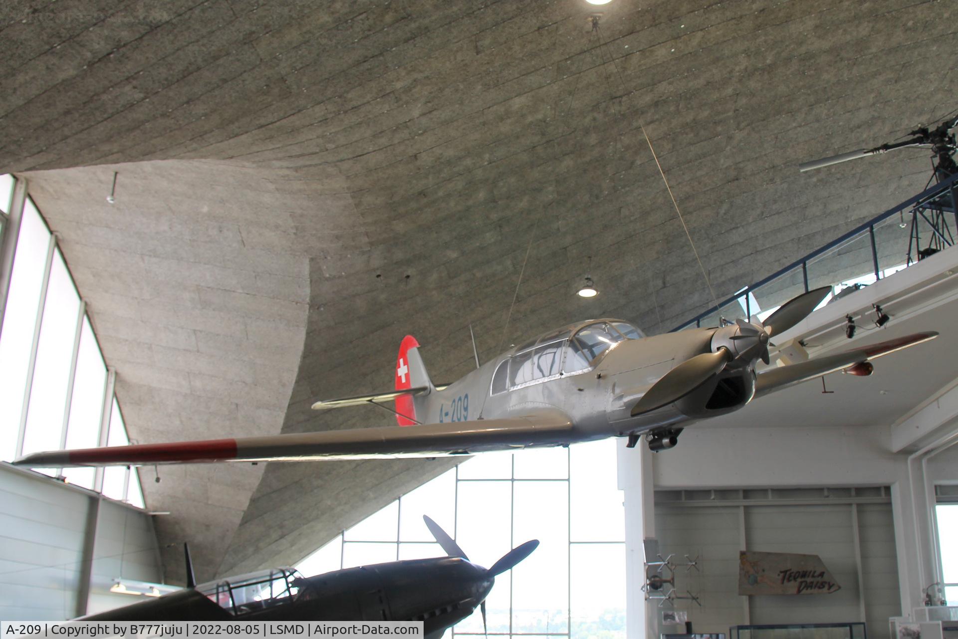 A-209, Messerschmitt Bf-108B-1 Taifun C/N 2083, at Air Force Center Dübendorf