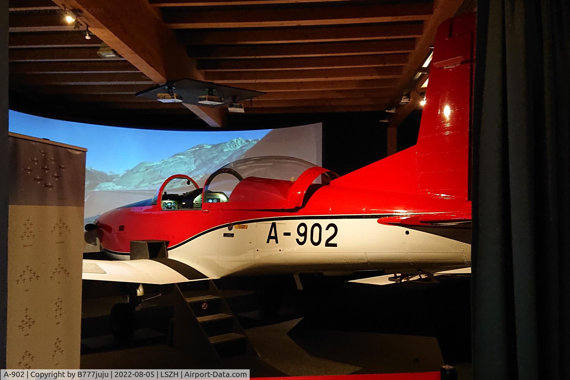 A-902, 1979 Pilatus PC-7 Turbo Trainer C/N 136, at Runway 34 Sim Academy