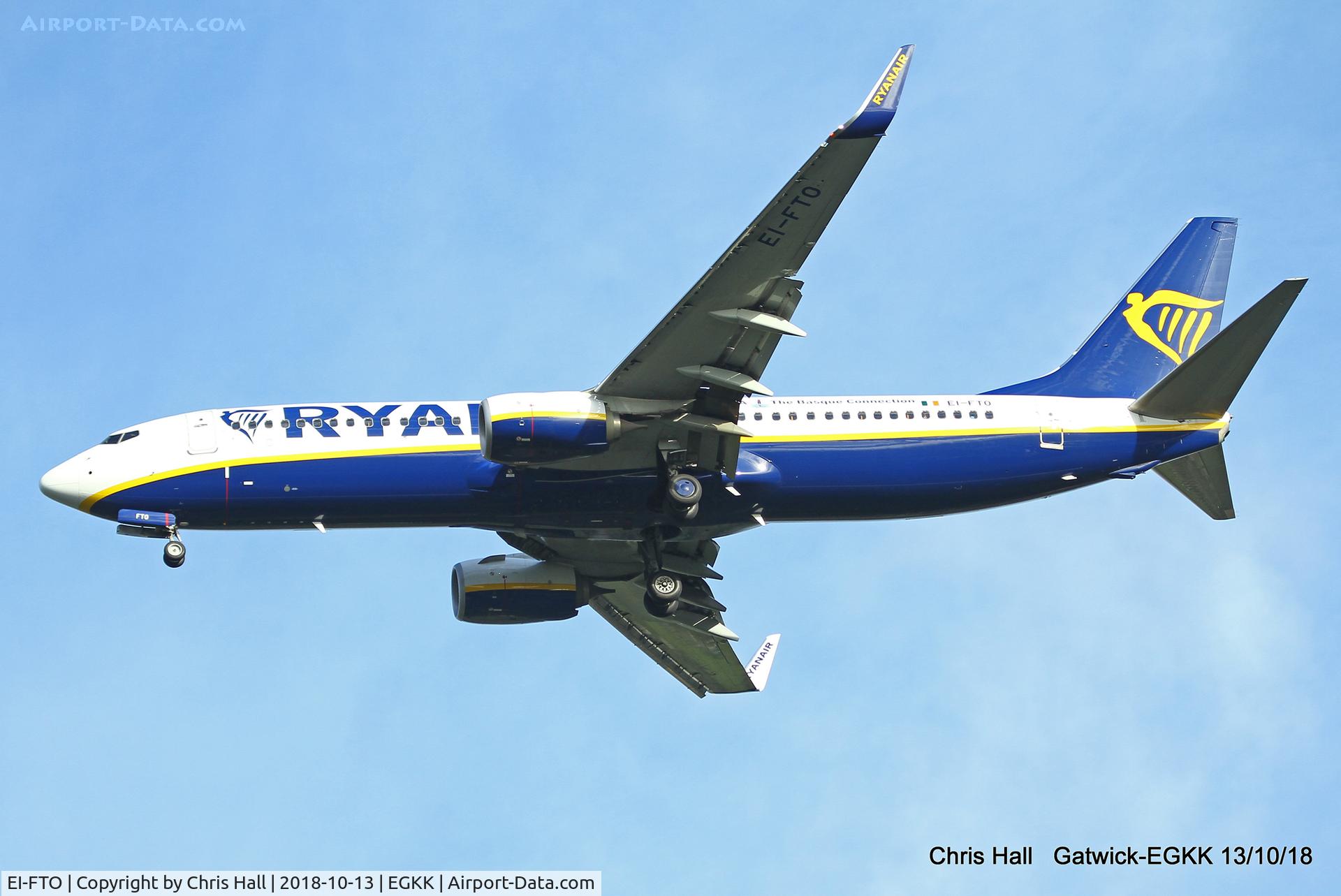 EI-FTO, 2016 Boeing 737-8AS C/N 44765, Gatwick