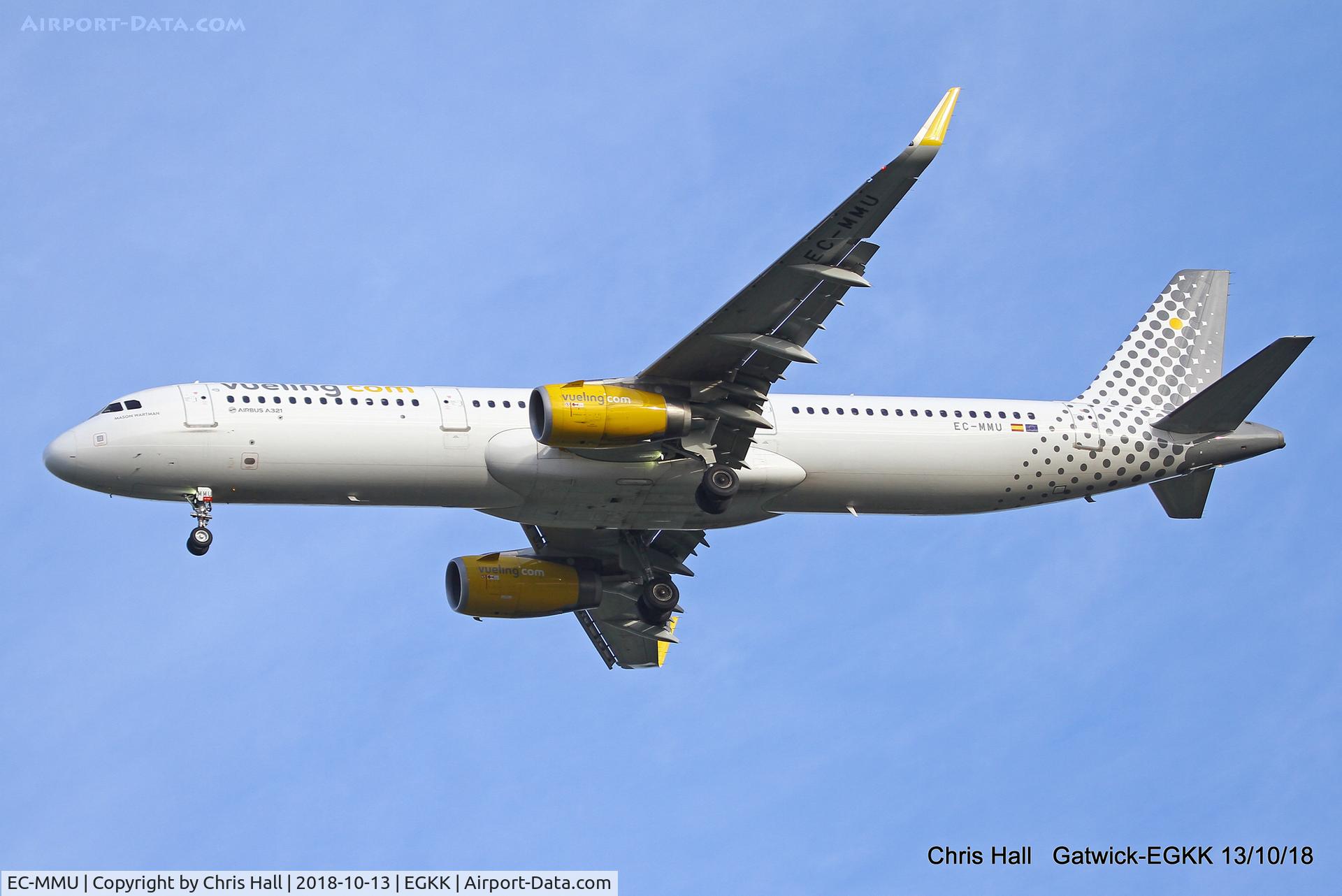 EC-MMU, 2016 Airbus A321-231 C/N 7218, Gatwick