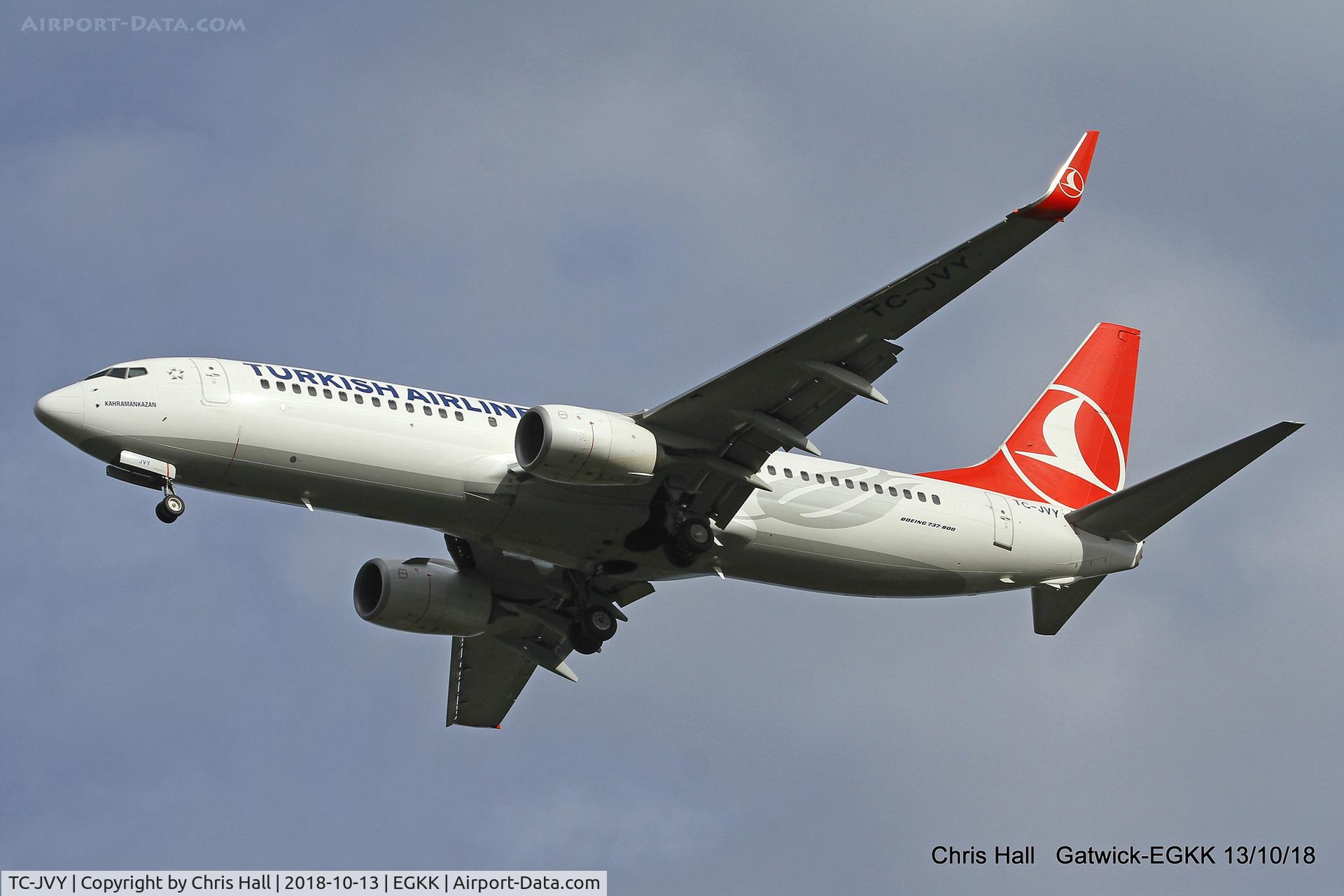TC-JVY, 2016 Boeing 737-8F2 C/N 60024, Gatwick
