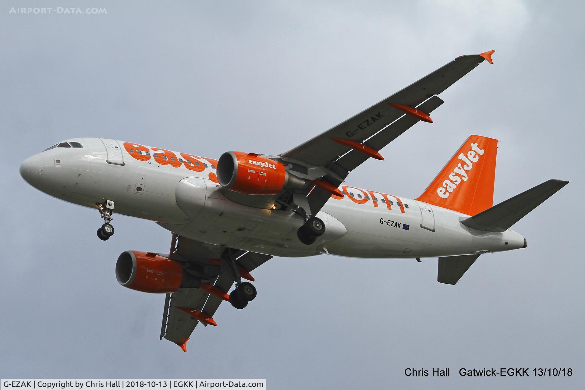 G-EZAK, 2006 Airbus A319-111 C/N 2744, Gatwick
