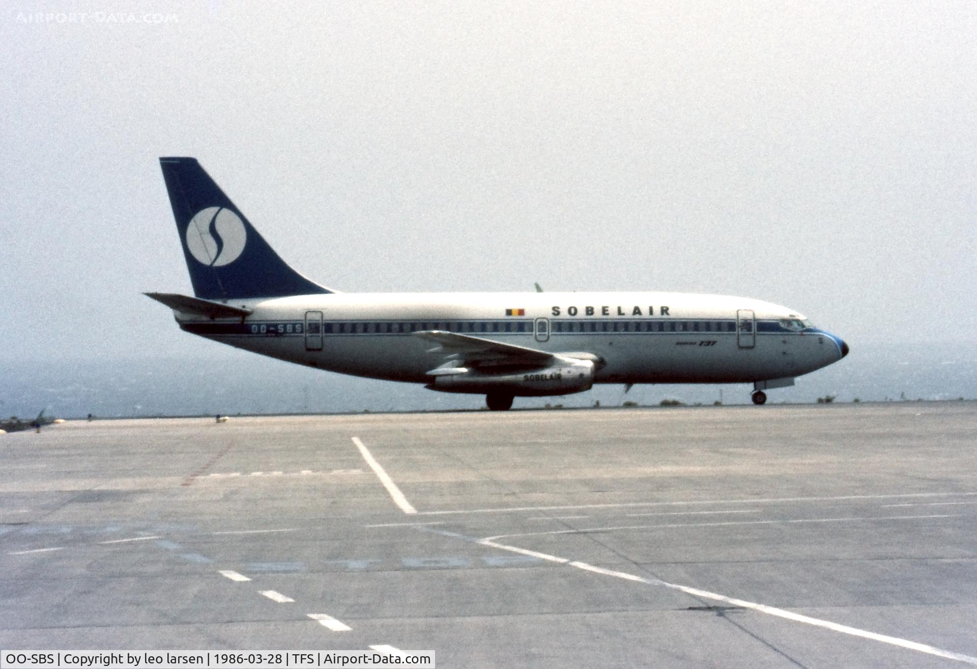 OO-SBS, 1979 Boeing 737-229 C/N 21839, Tenerife 28.3.1986