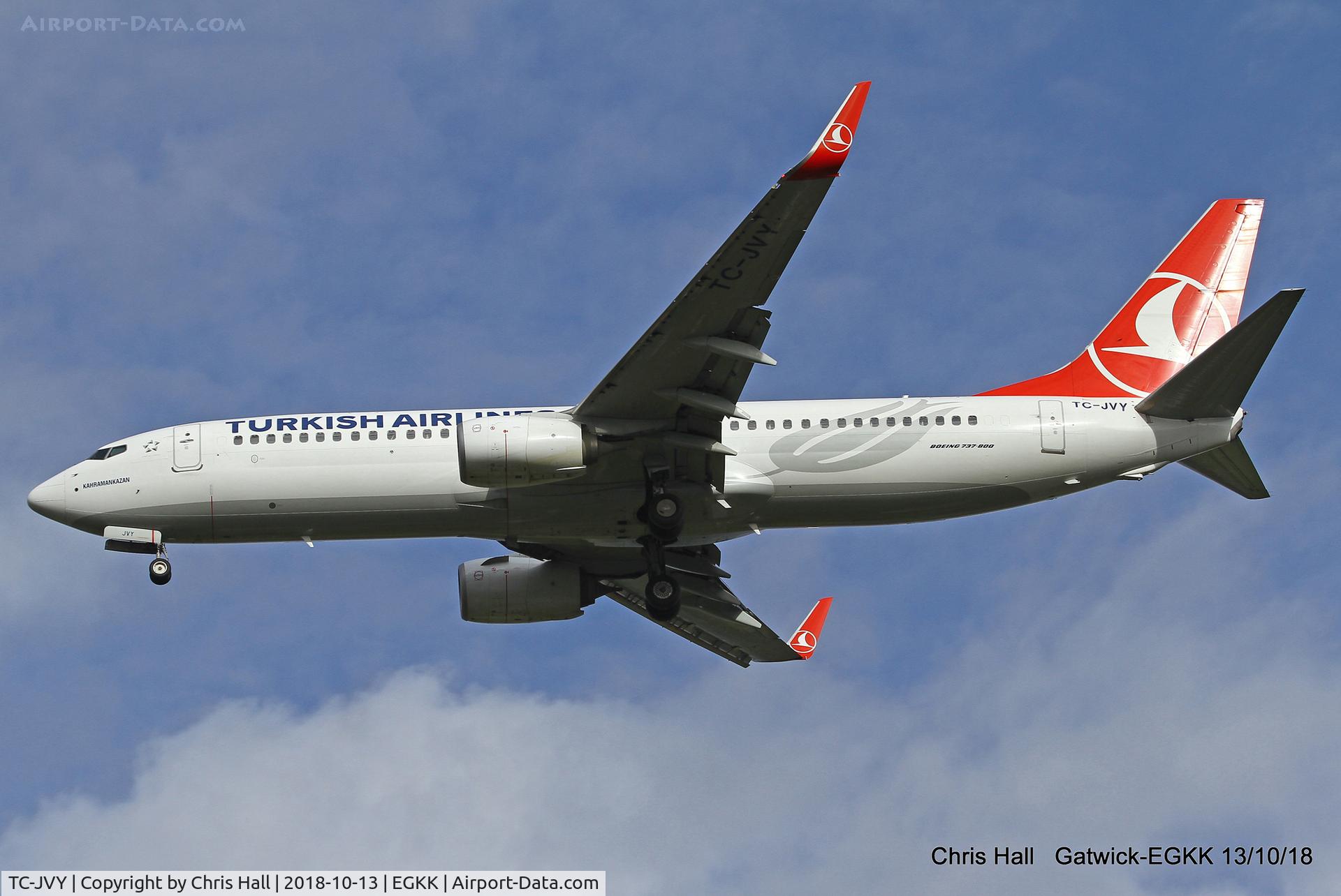 TC-JVY, 2016 Boeing 737-8F2 C/N 60024, Gatwick