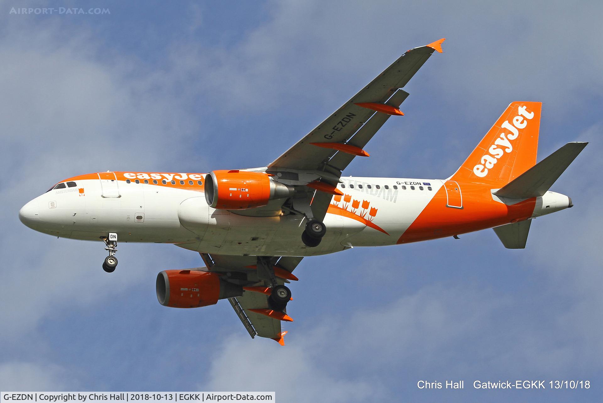 G-EZDN, 2008 Airbus A319-111 C/N 3569, Gatwick