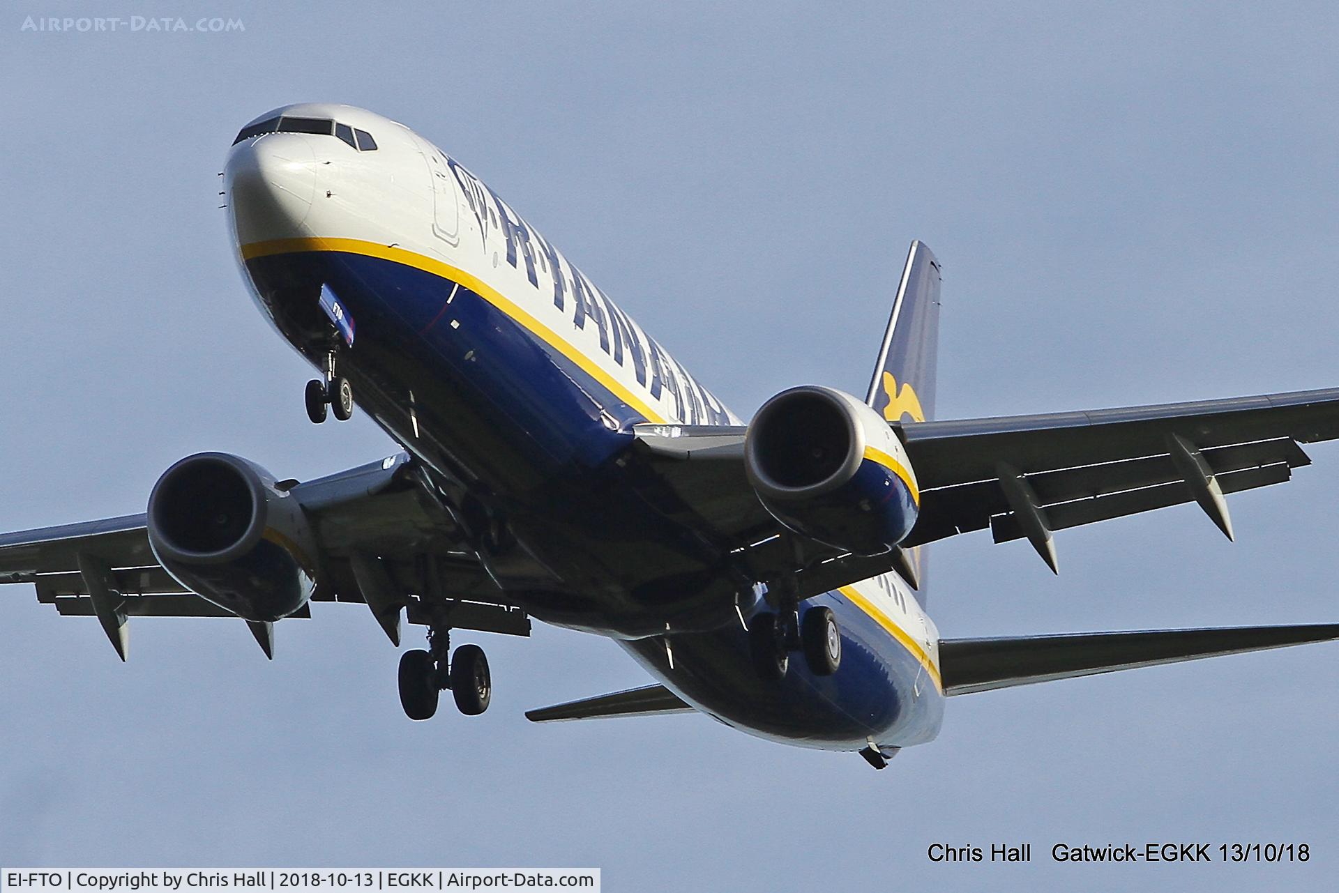 EI-FTO, 2016 Boeing 737-8AS C/N 44765, Gatwick