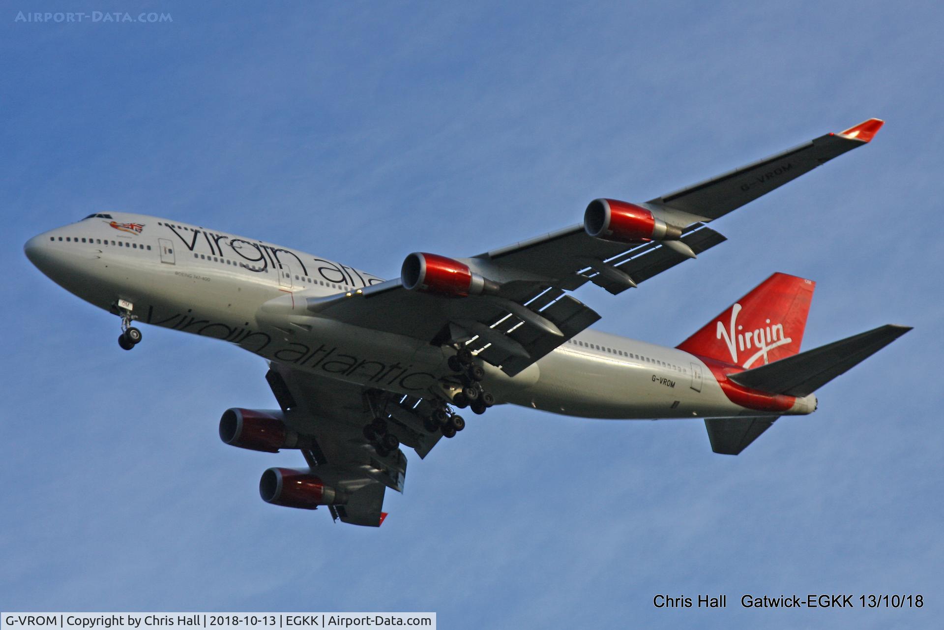G-VROM, 2001 Boeing 747-443 C/N 32339, Gatwick