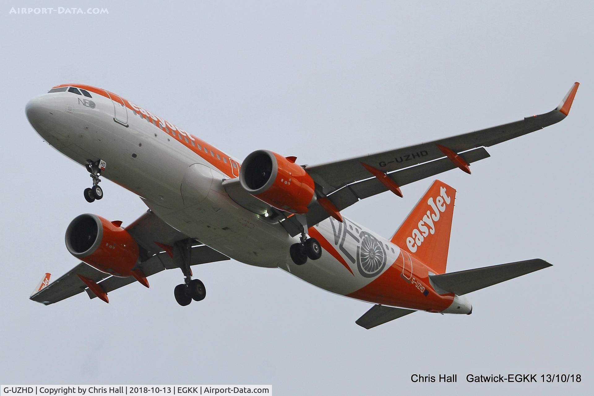 G-UZHD, 2017 Airbus A320-251NEO C/N 7841, Gatwick