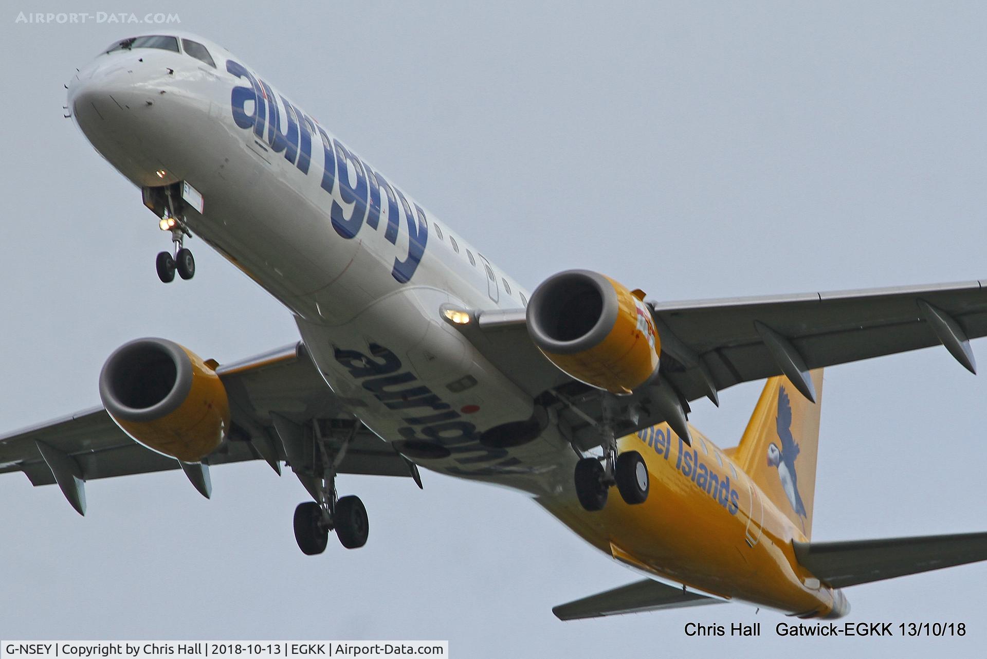 G-NSEY, 2014 Embraer 195STD (ERJ-190-200STD) C/N 19000671, Gatwick