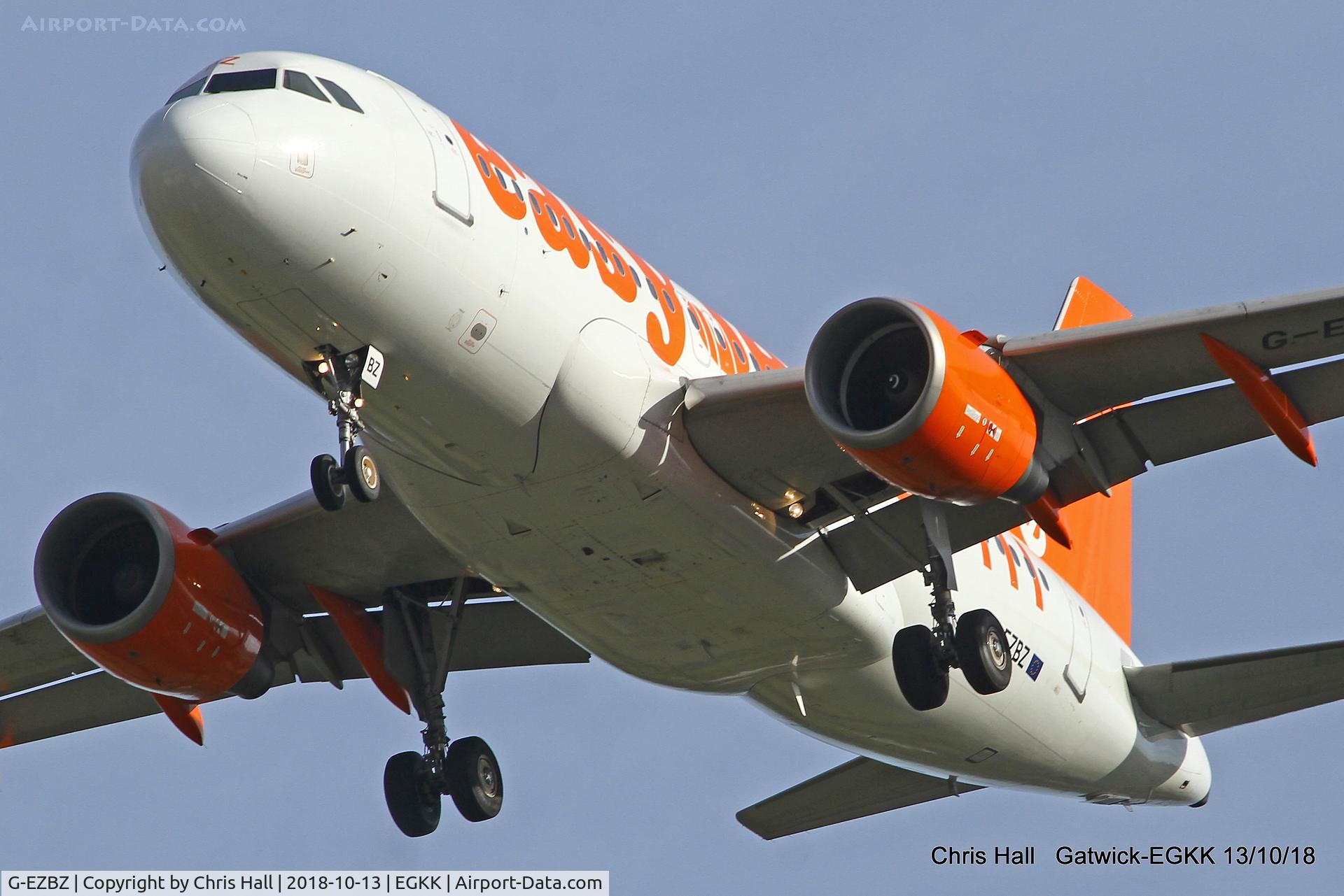 G-EZBZ, 2007 Airbus A319-111 C/N 3184, Gatwick