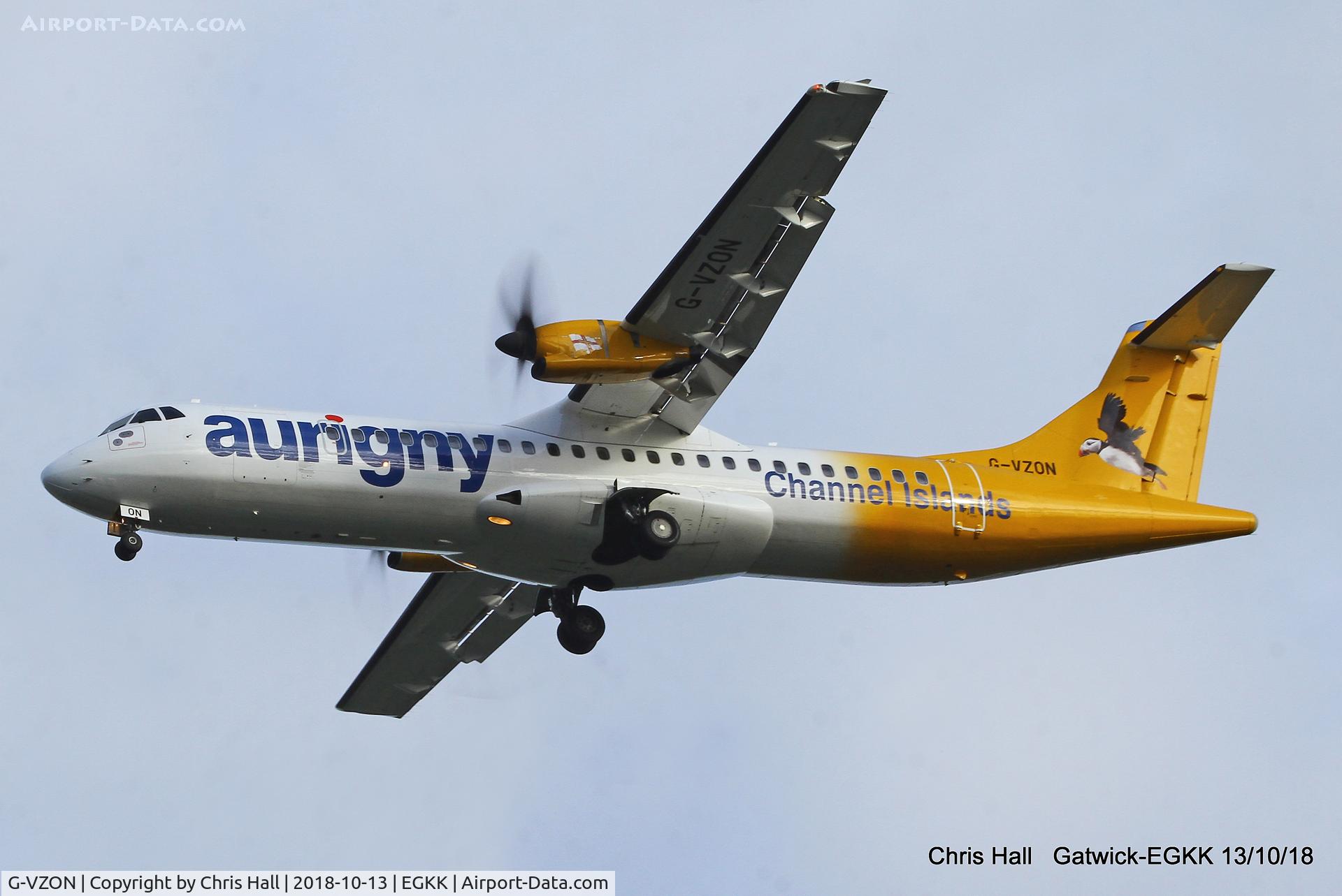 G-VZON, 2009 ATR 72-212A C/N 853, Gatwick