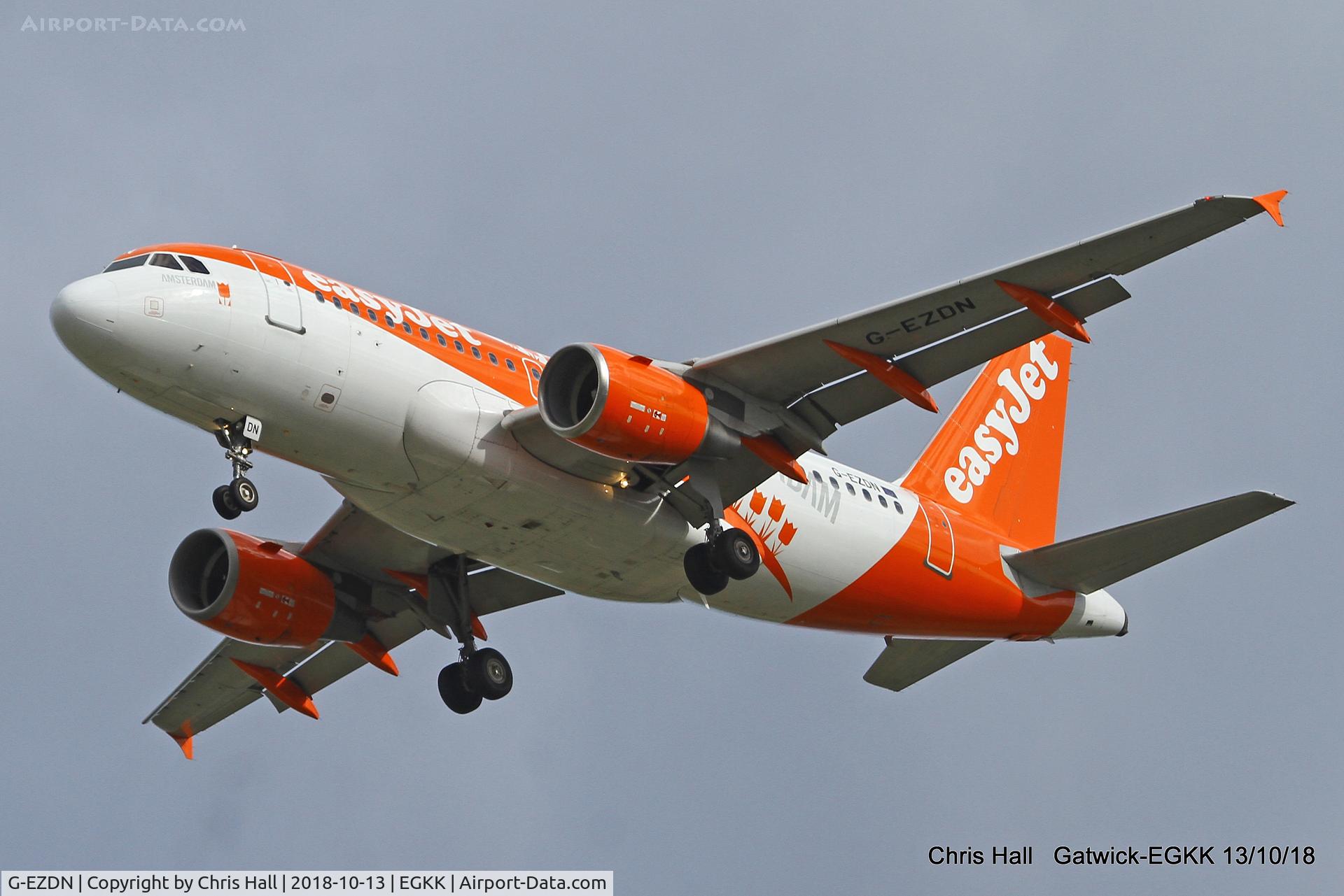 G-EZDN, 2008 Airbus A319-111 C/N 3569, Gatwick