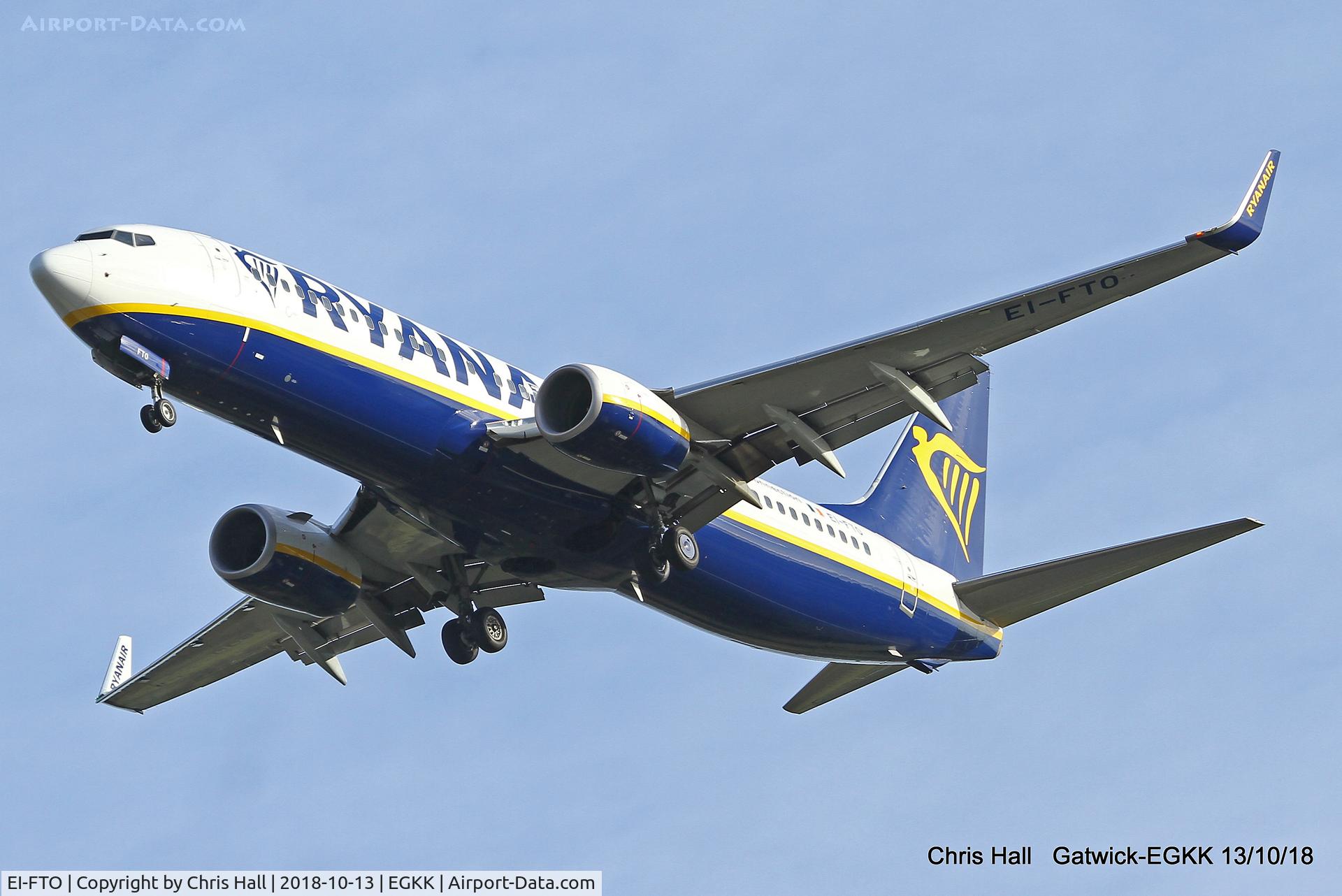 EI-FTO, 2016 Boeing 737-8AS C/N 44765, Gatwick