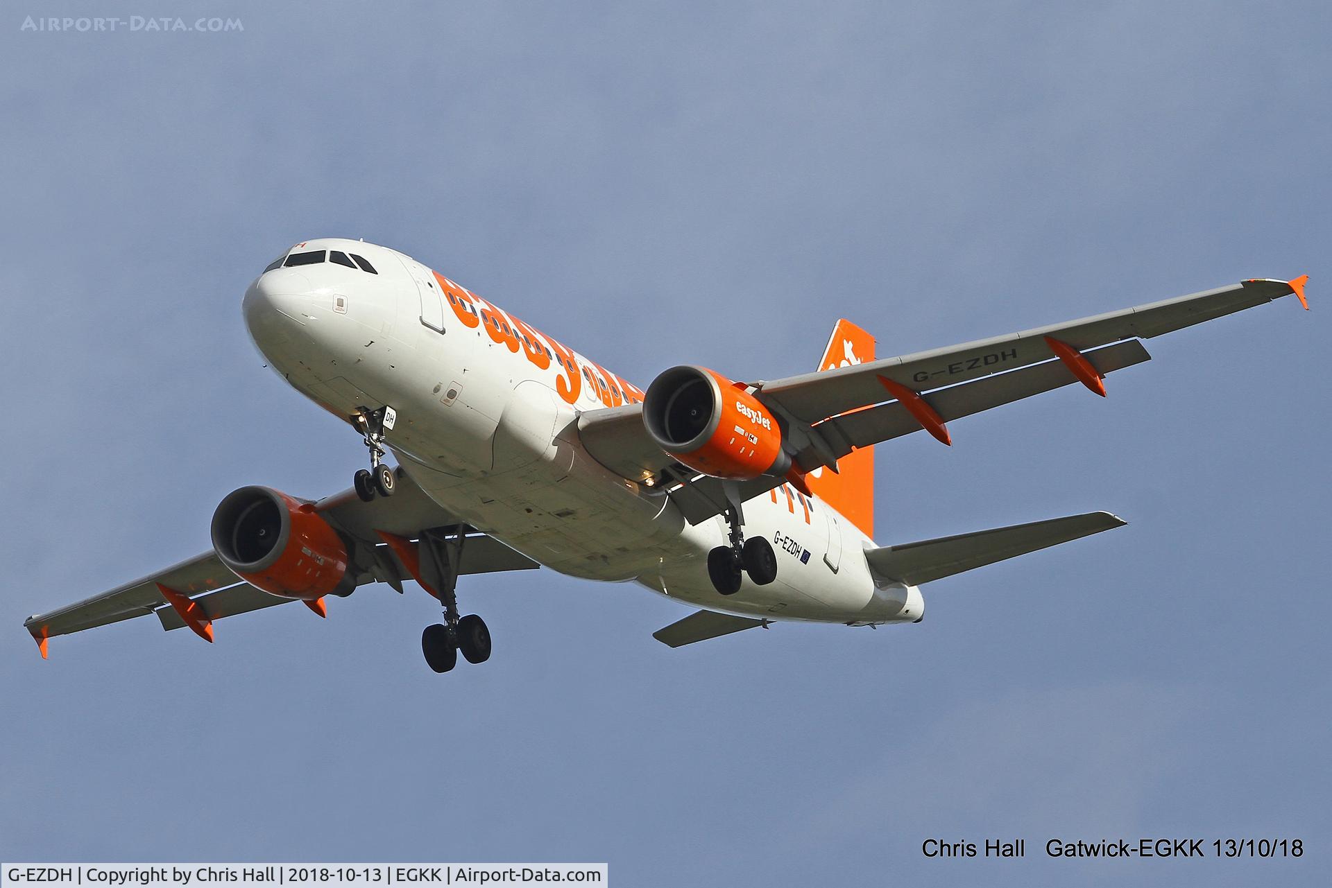 G-EZDH, 2008 Airbus A319-111 C/N 3466, Gatwick